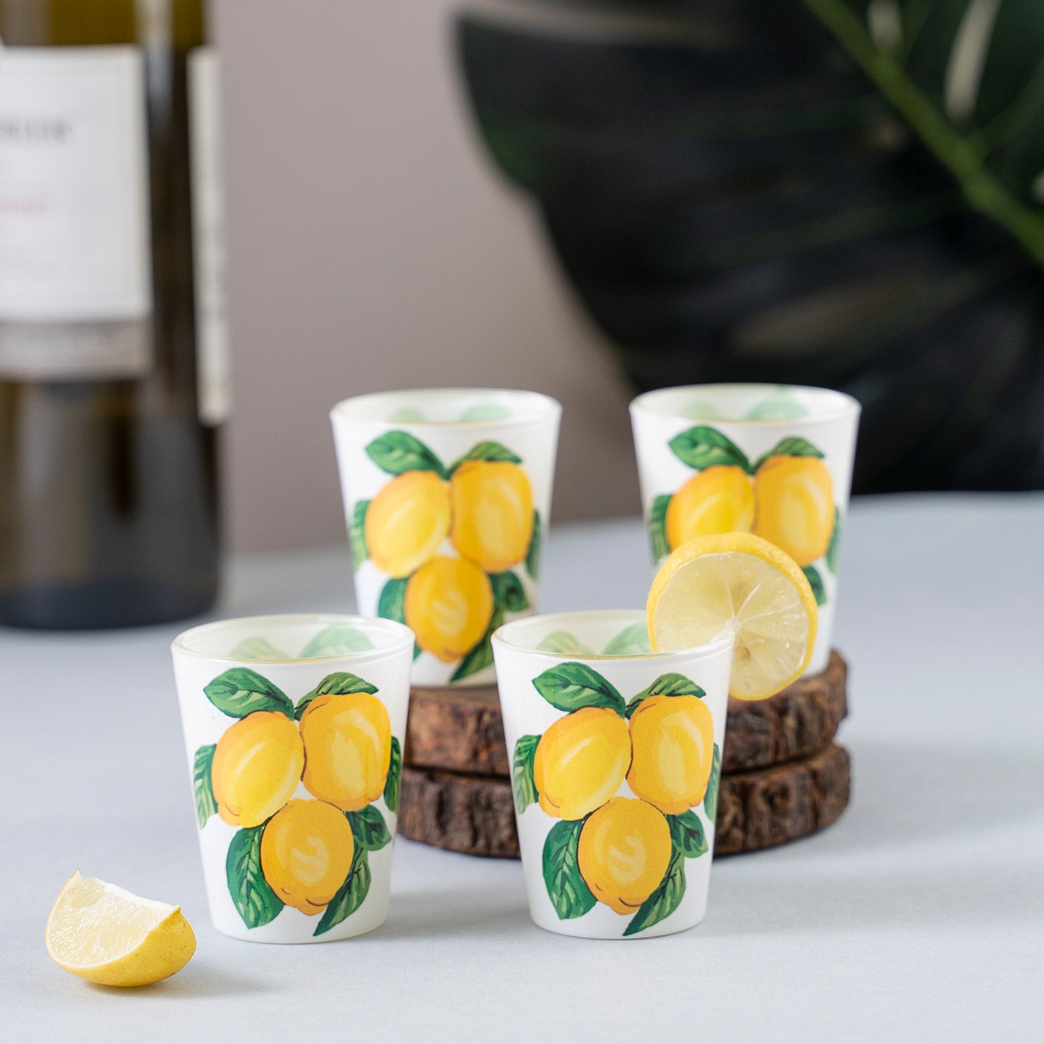 Glass Shot Glasses - Zesty Lemons