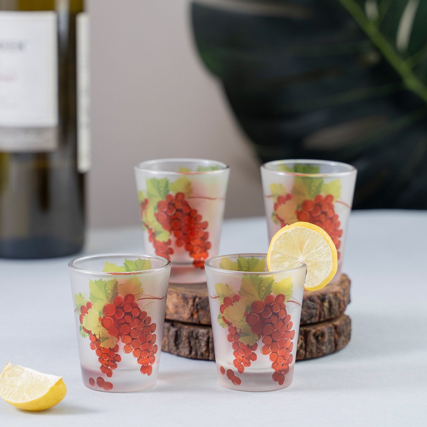 Frosted Shot Glasses -  Blushing Grapes