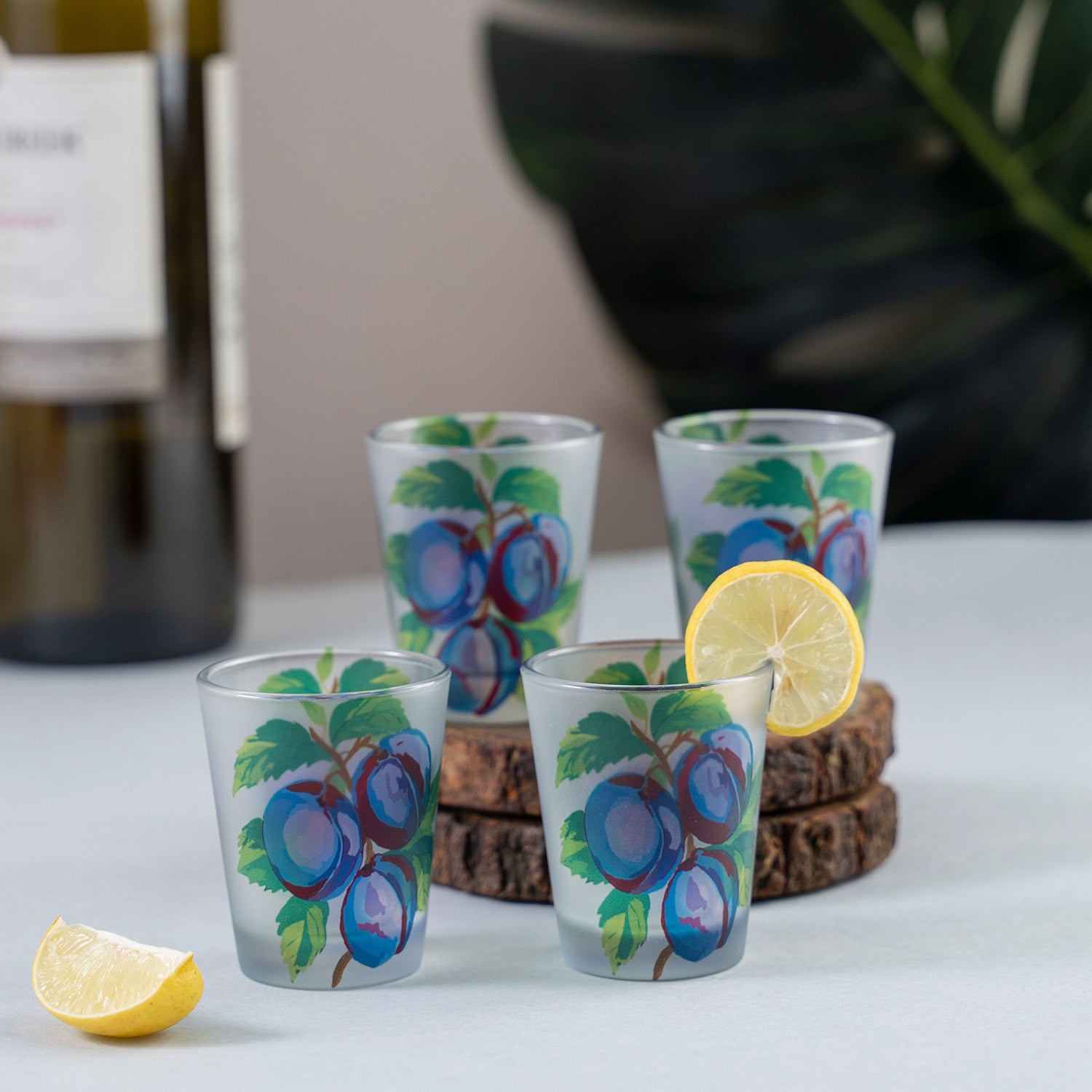 Frosted Shot Glasses - Italian Prune Plums
