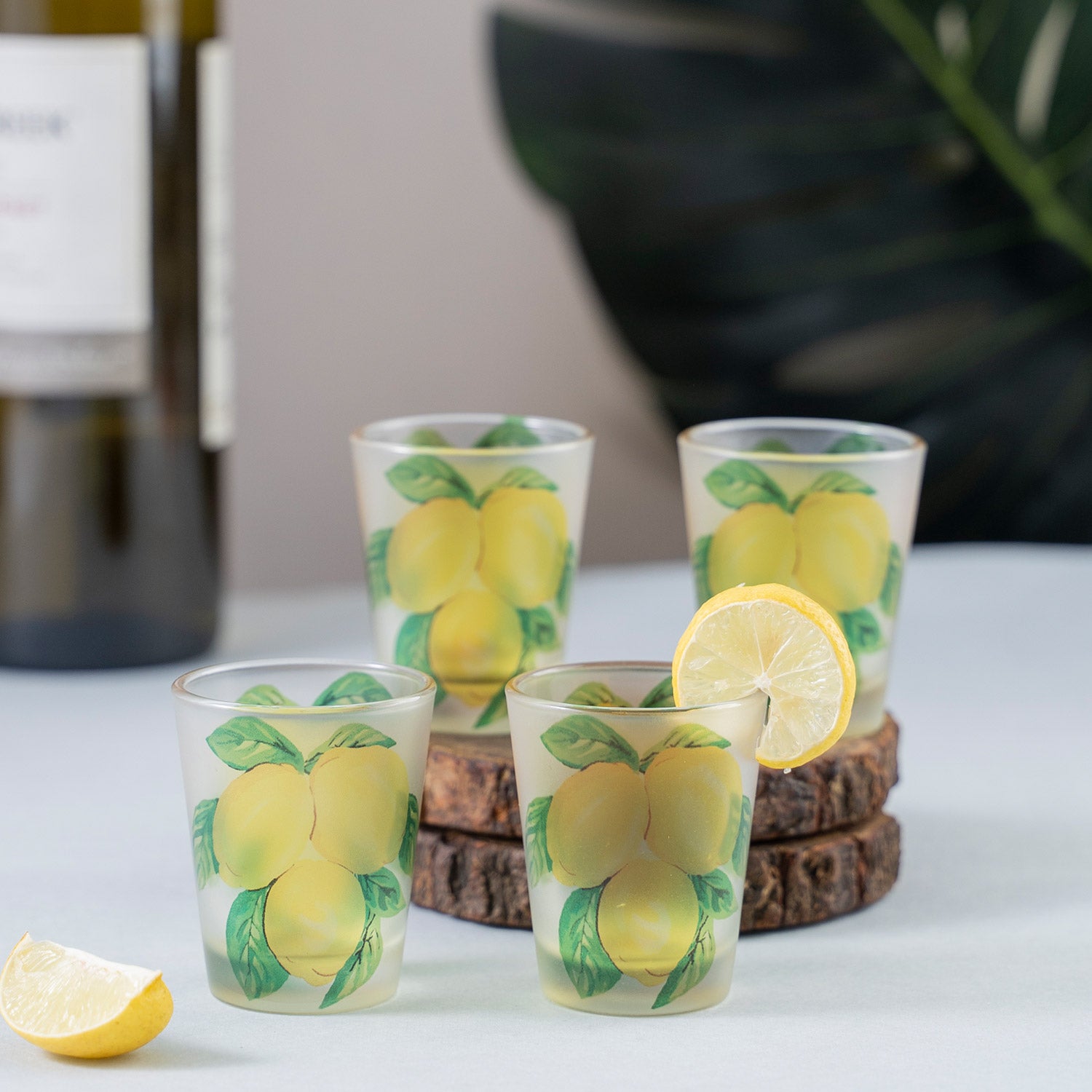 Frosted Shot Glasses - Zesty Lemons