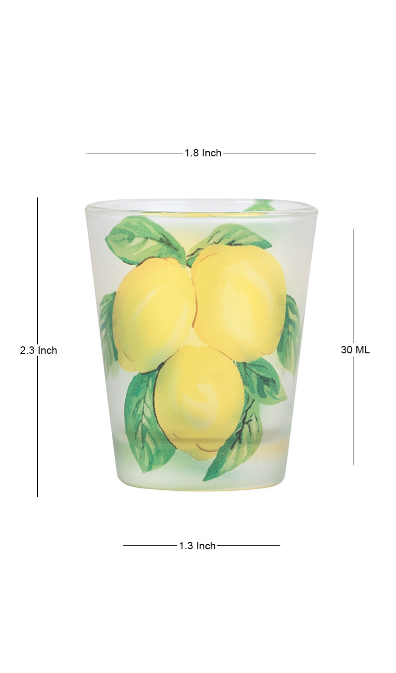 Frosted Shot Glasses - Zesty Lemons