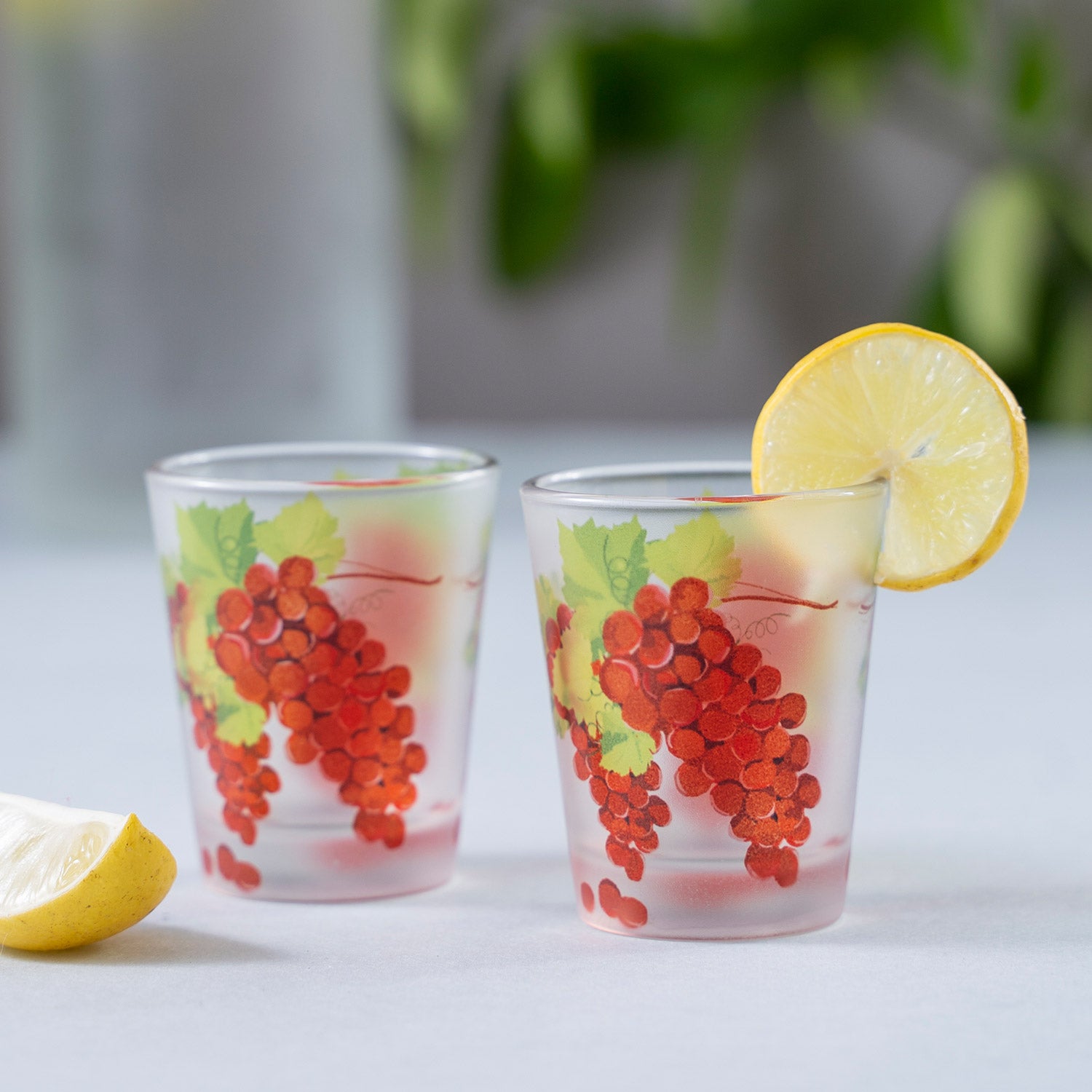 Frosted Shot Glasses -  Blushing Grapes