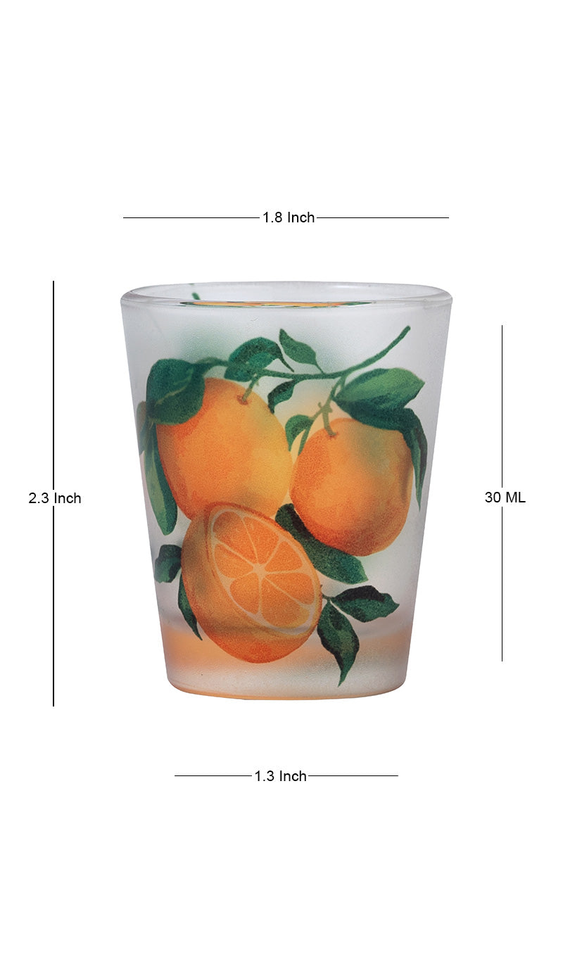 Frosted Shot Glasses -  Juicy Italian Oranges