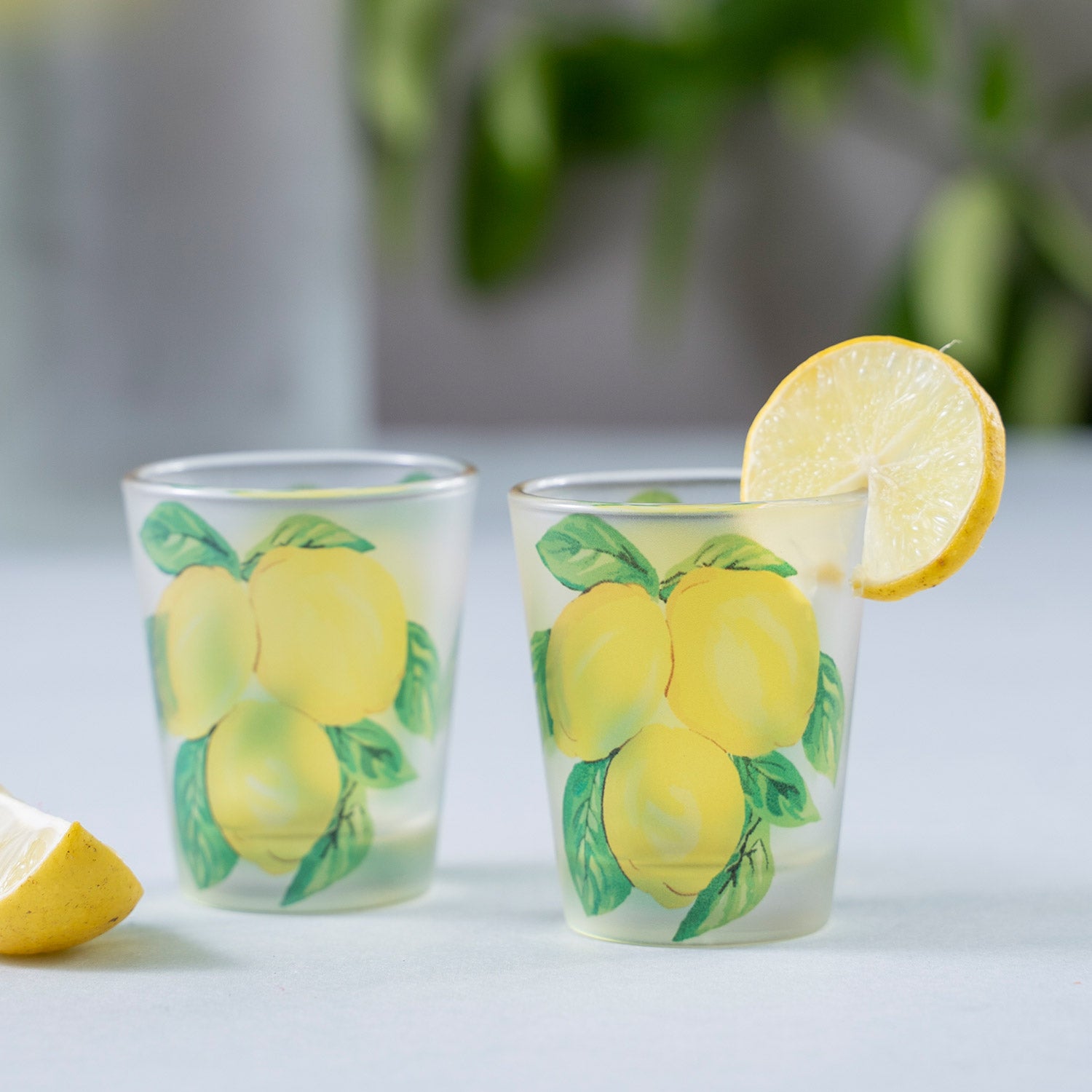Frosted Shot Glasses - Zesty Lemons