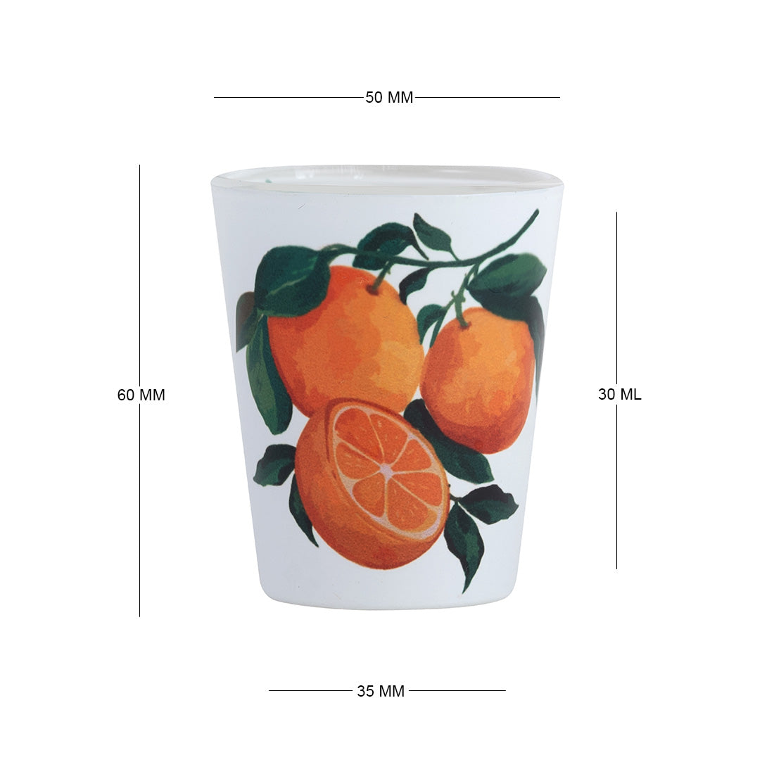 Glass Shot Glasses - Juicy Italian Oranges