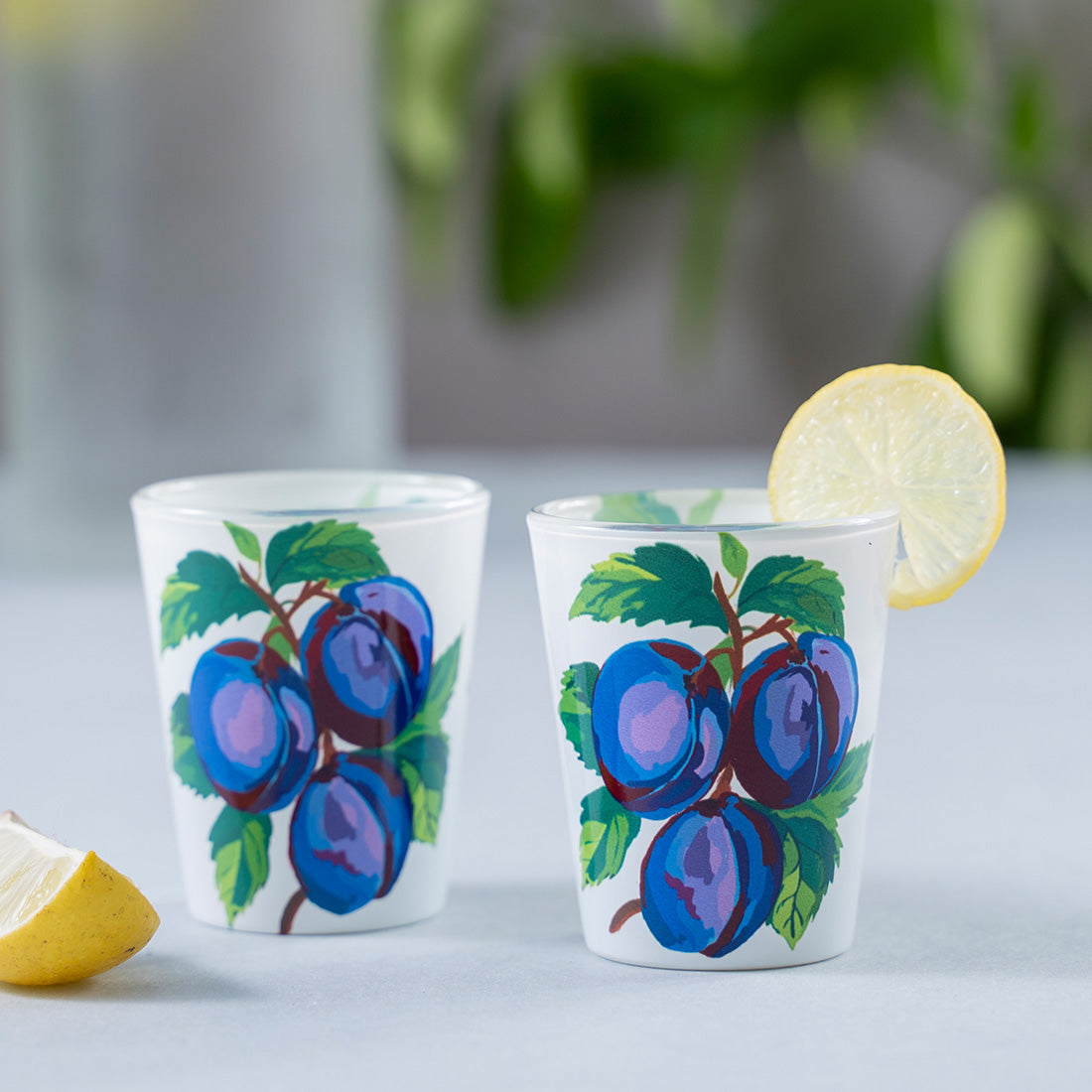 Glass Shot Glasses - Italian Prune Plums