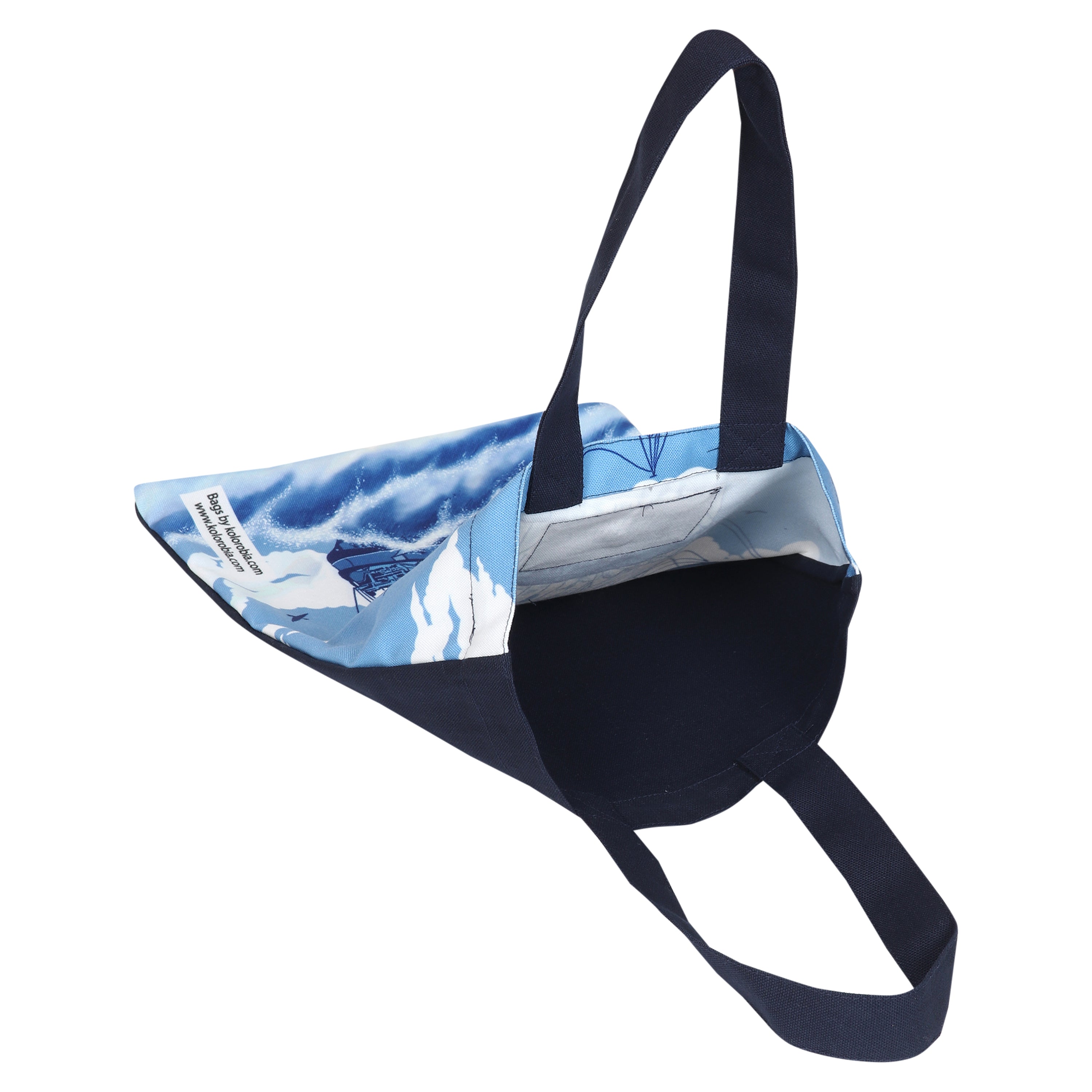 Ship Blue Pottery Jhola Shopper Bag