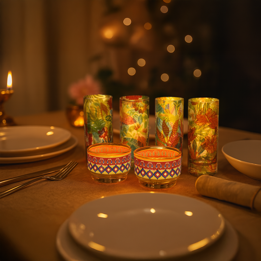 Glass Tall Shot Glasses X Glass Dip Bowls