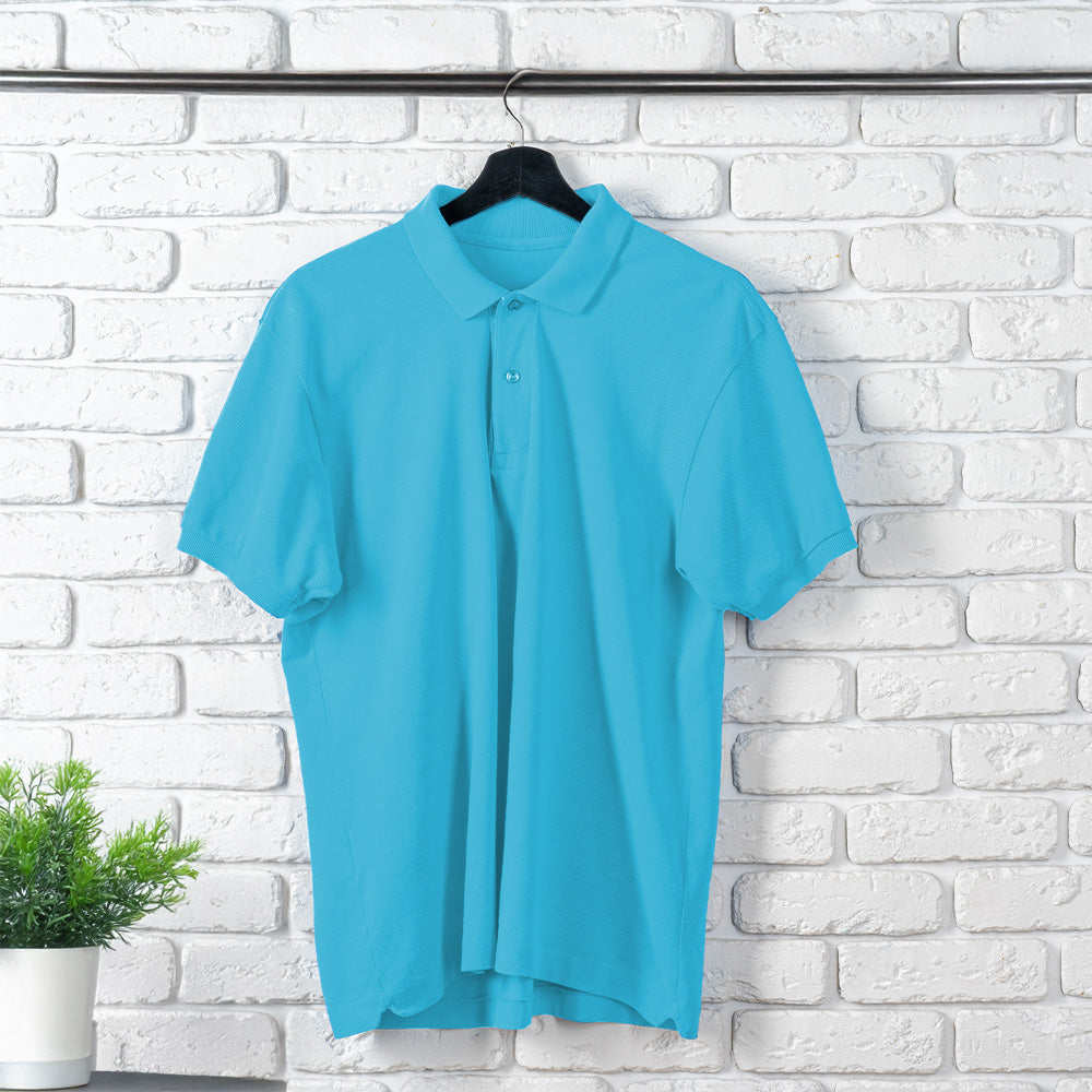 Polo T-Shirt - Aqua Blue