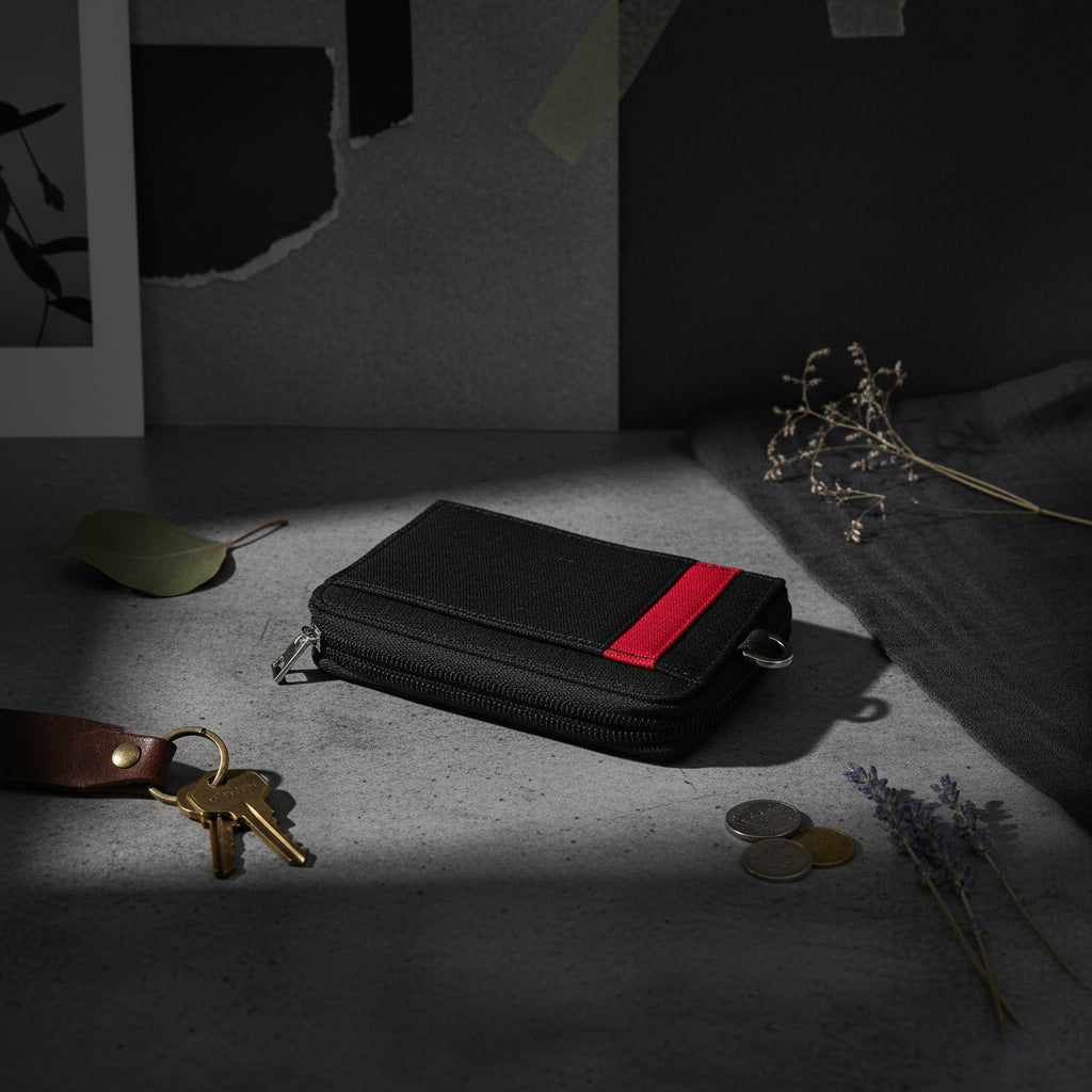 Small Black Red Wallet