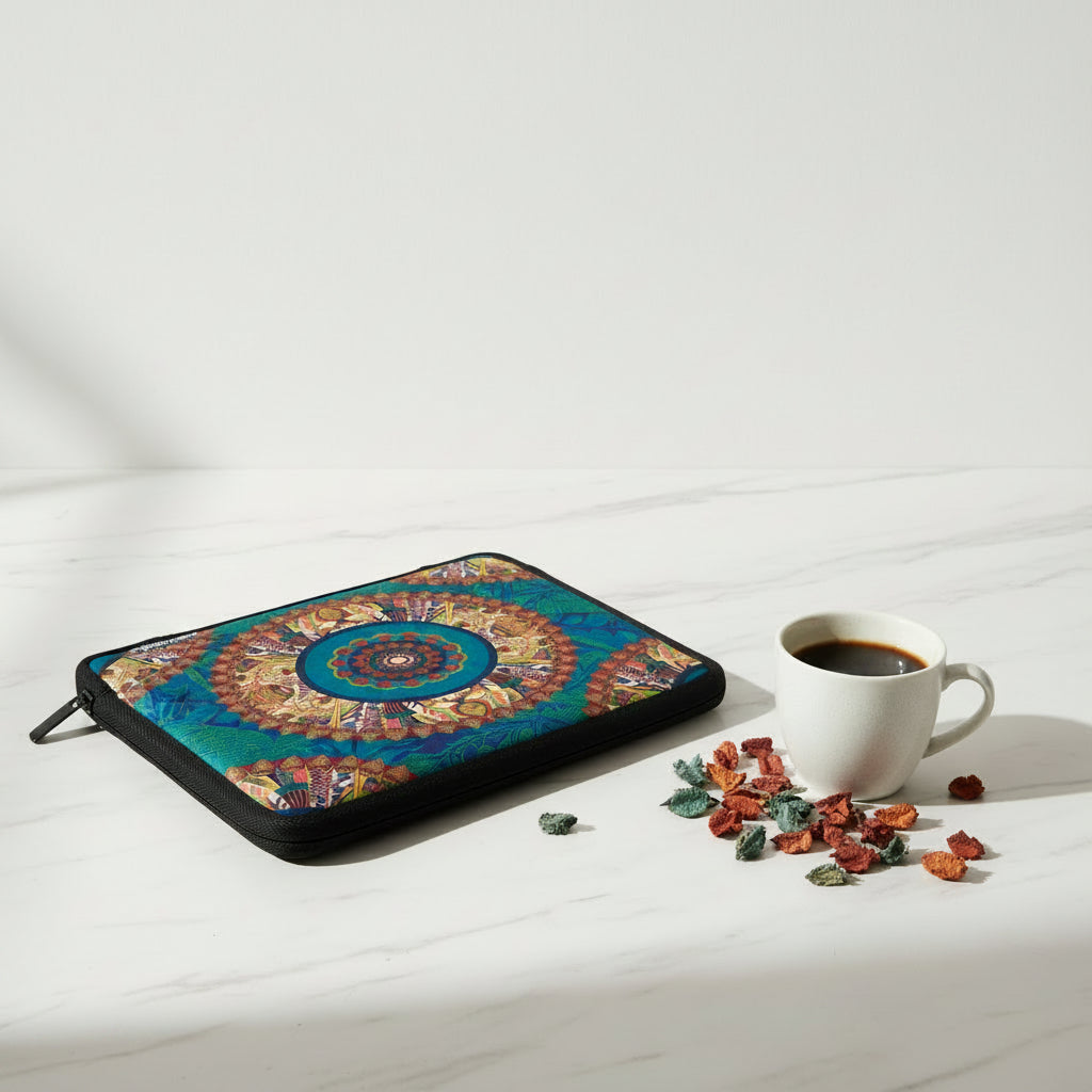 Mandala blue ipad sleeve