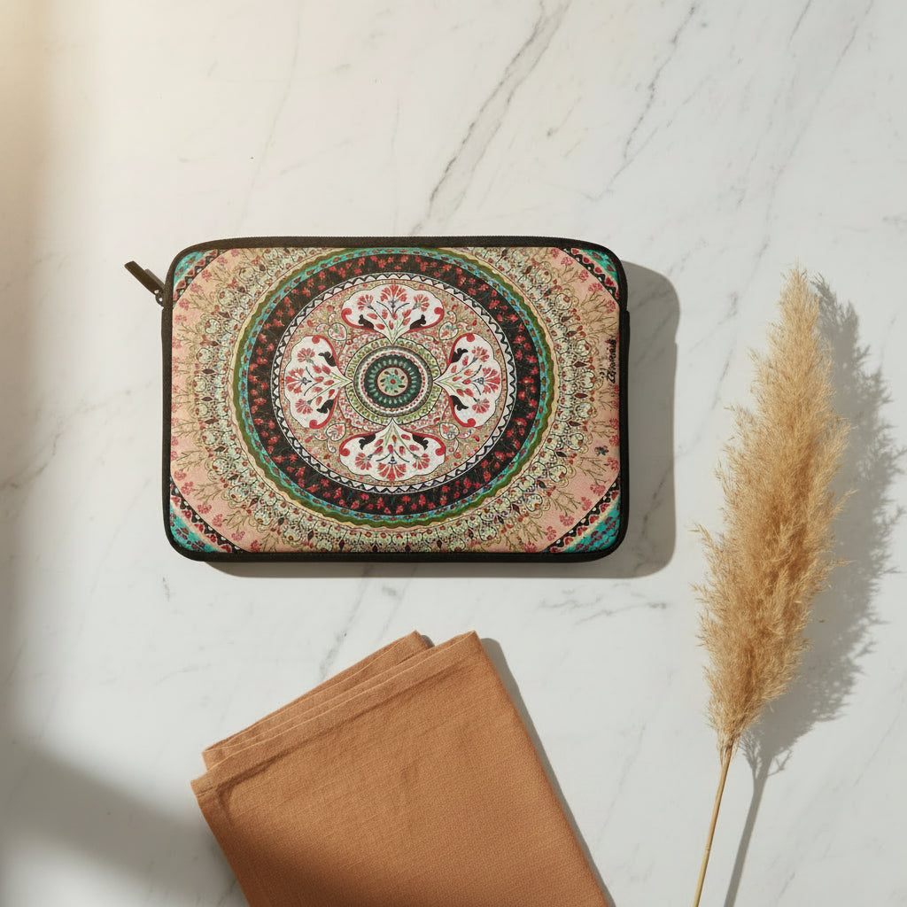 Orange mandala ipad sleeve