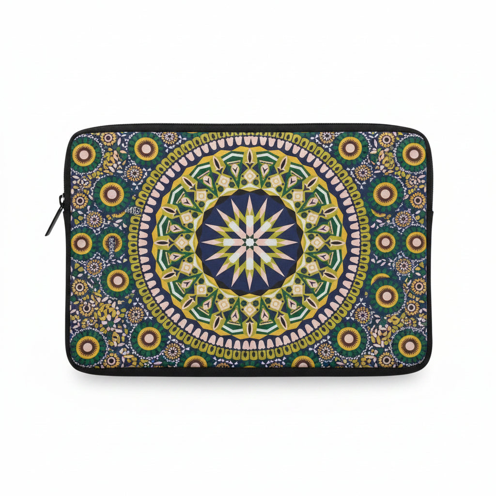 Green mandala ipad sleeve