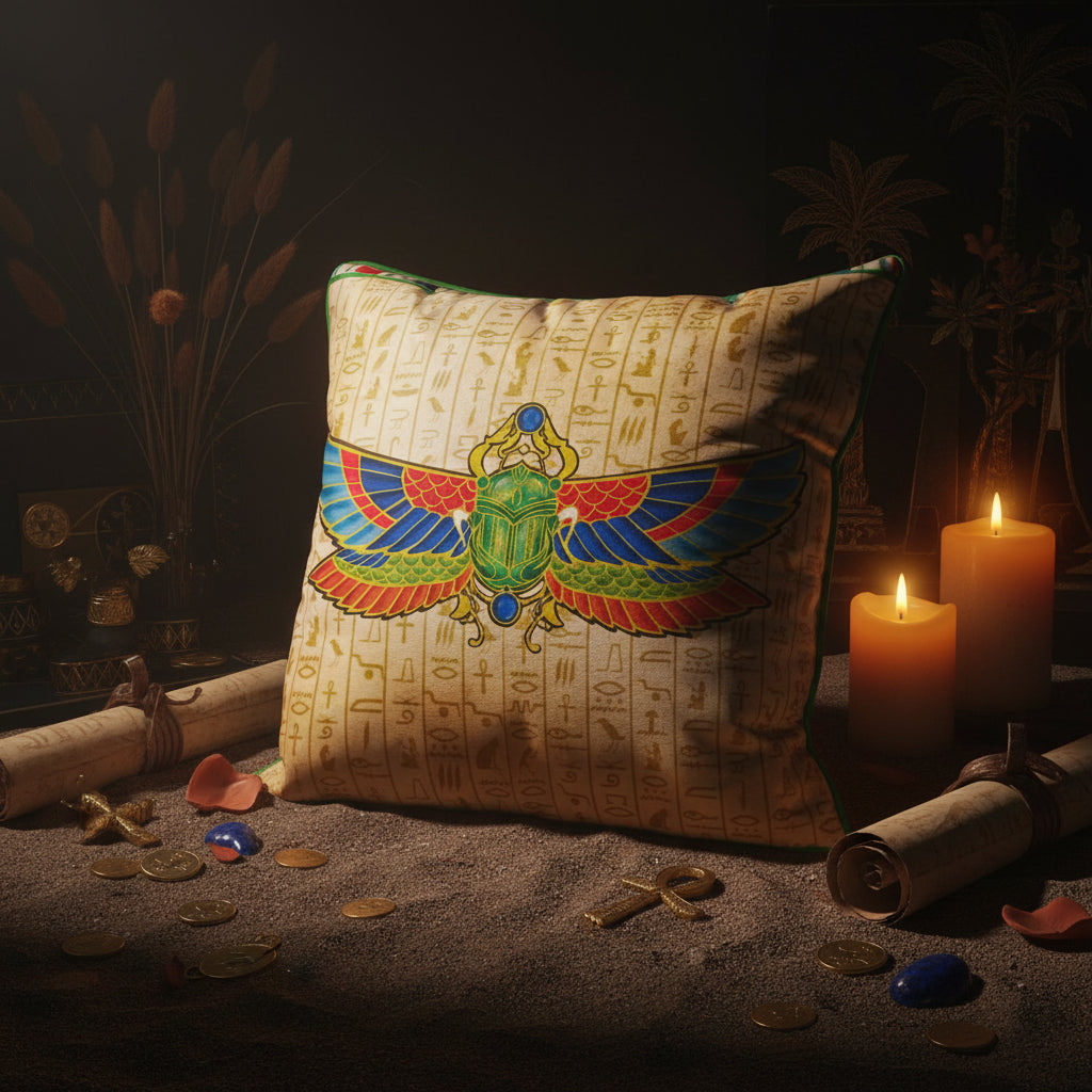 Brown Egyption Cushion Cover