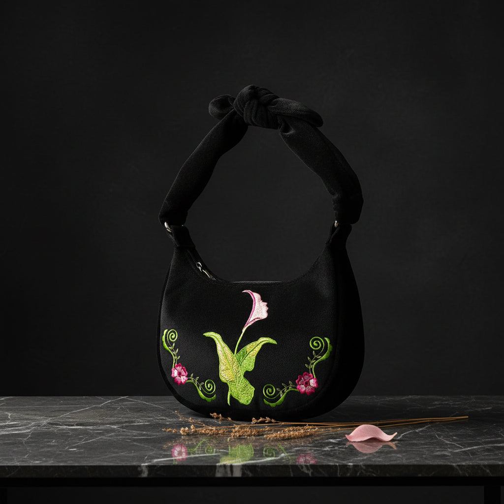 Black Velvet Handbag