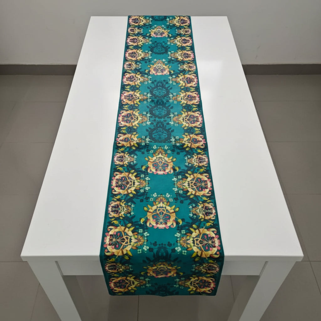 Blue Floral Runner