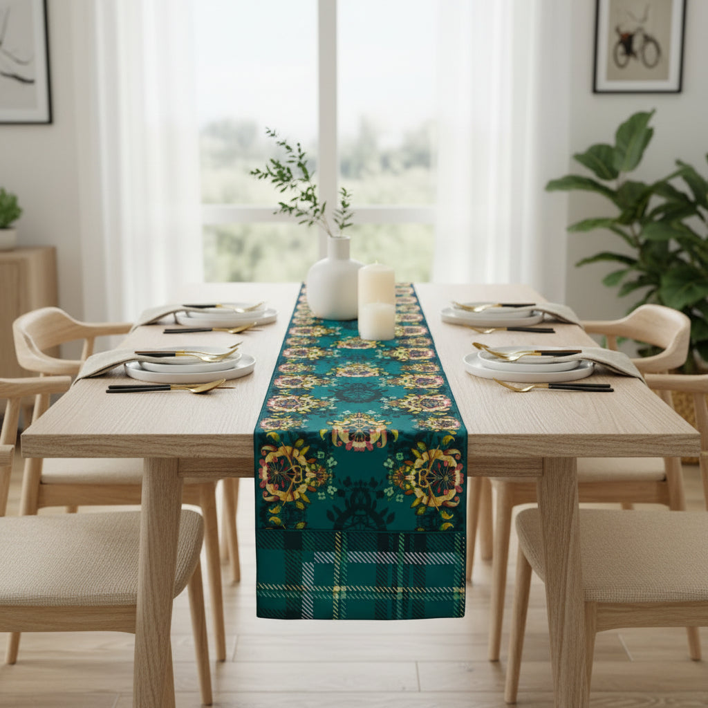 Blue Floral Runner