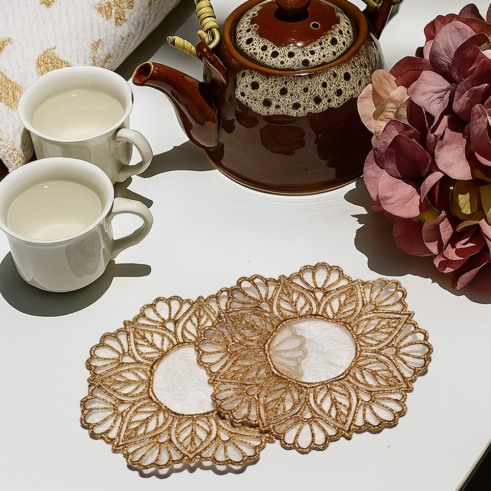 Embroidered Coaster - Lustre Dust