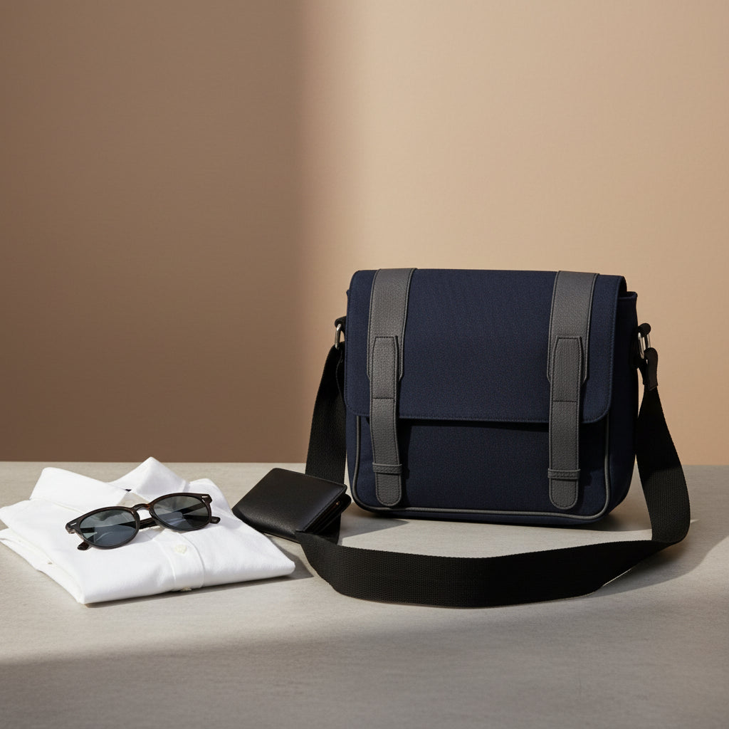 Man Blue Sling Bag