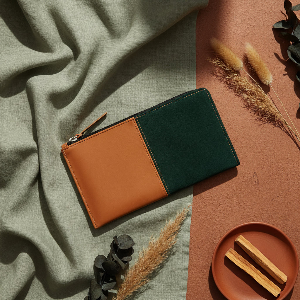 Green tan Wallet