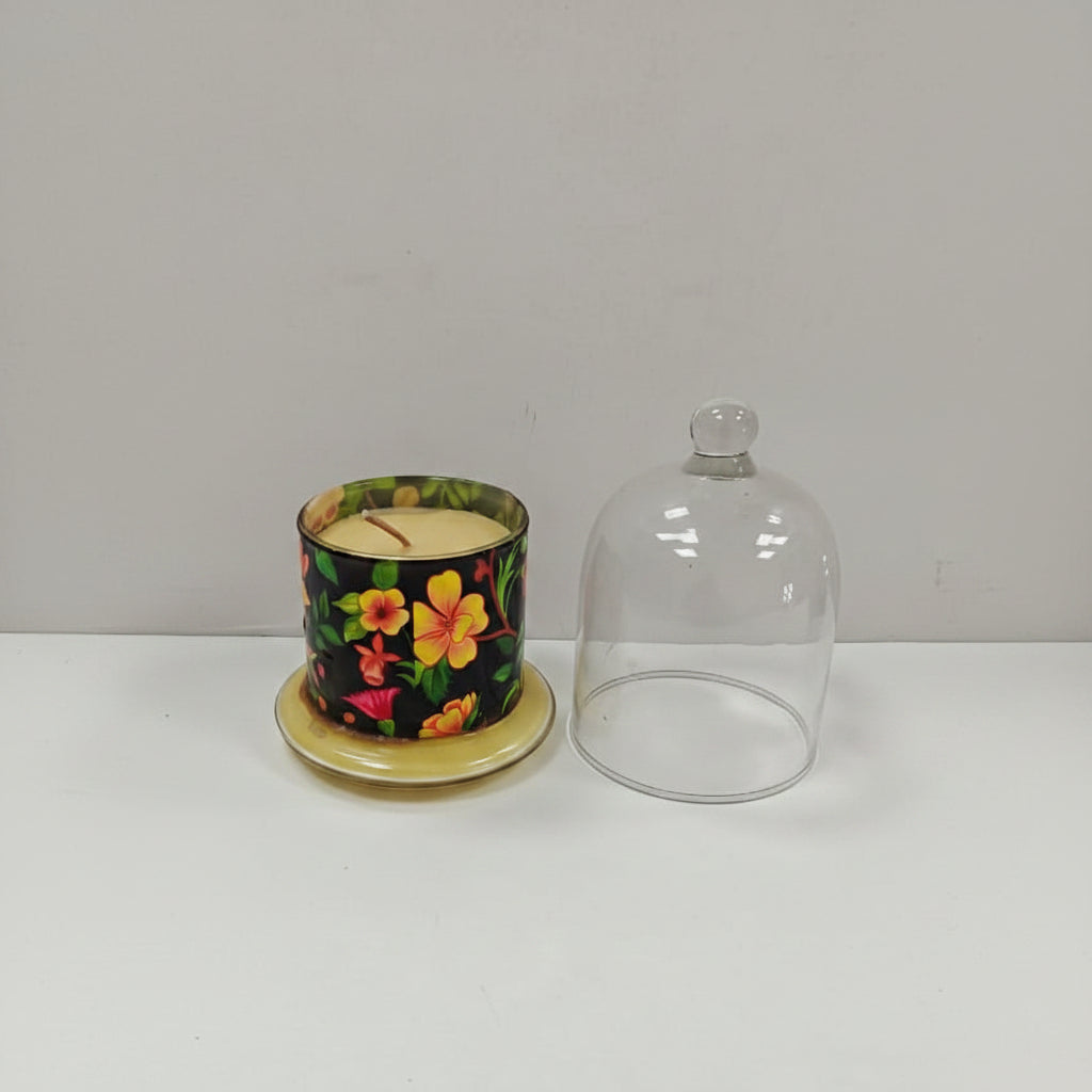 Floral black Bell Jar