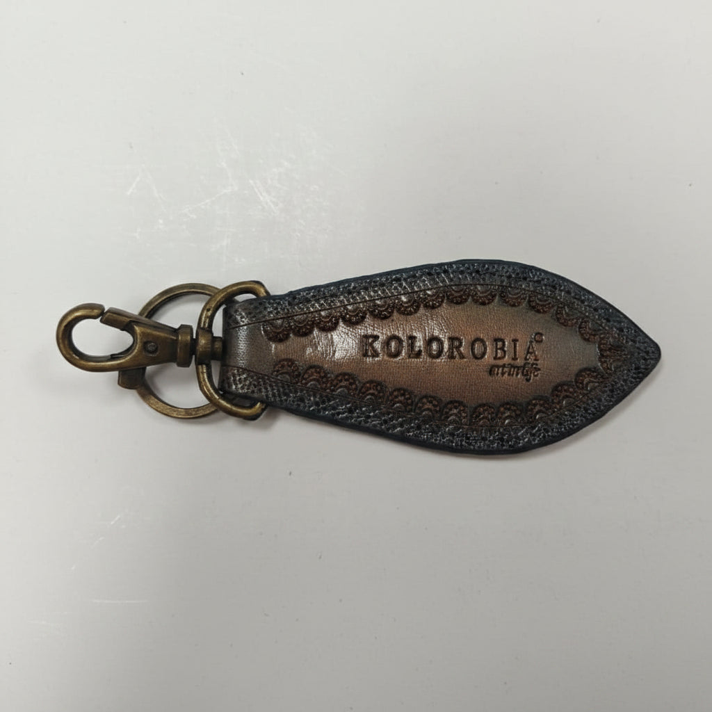 Carved Leather keyring