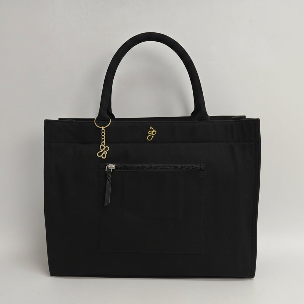 Car Bear Black Large Handbag