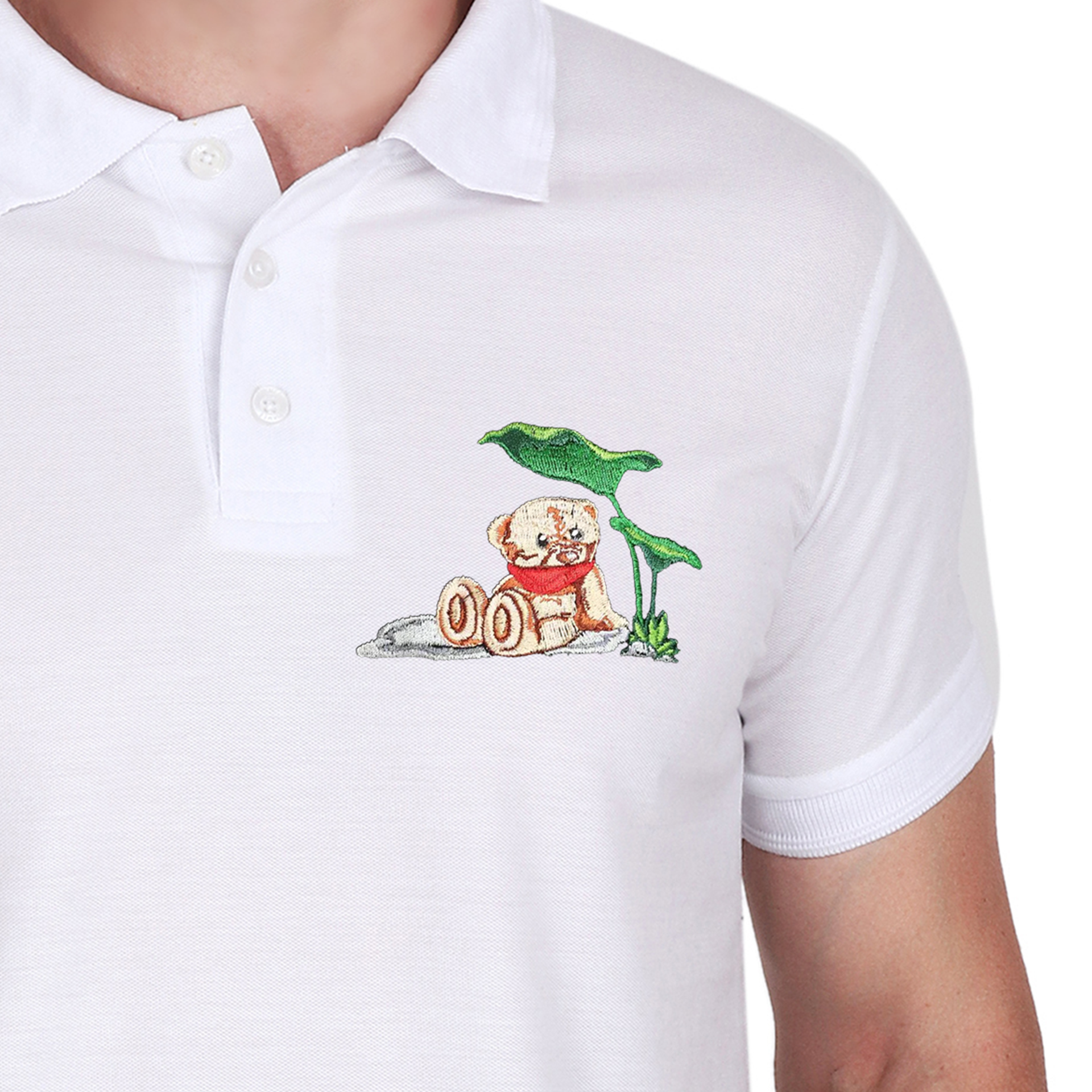 Embroidered T-Shirt - Grizzly