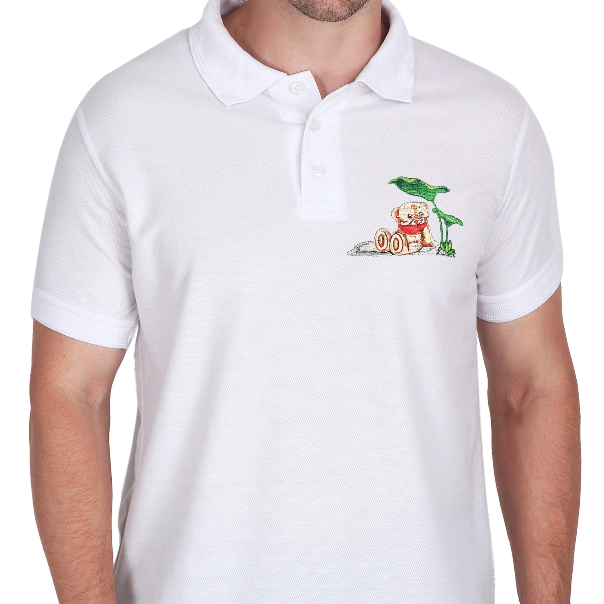 Embroidered T-Shirt - Grizzly
