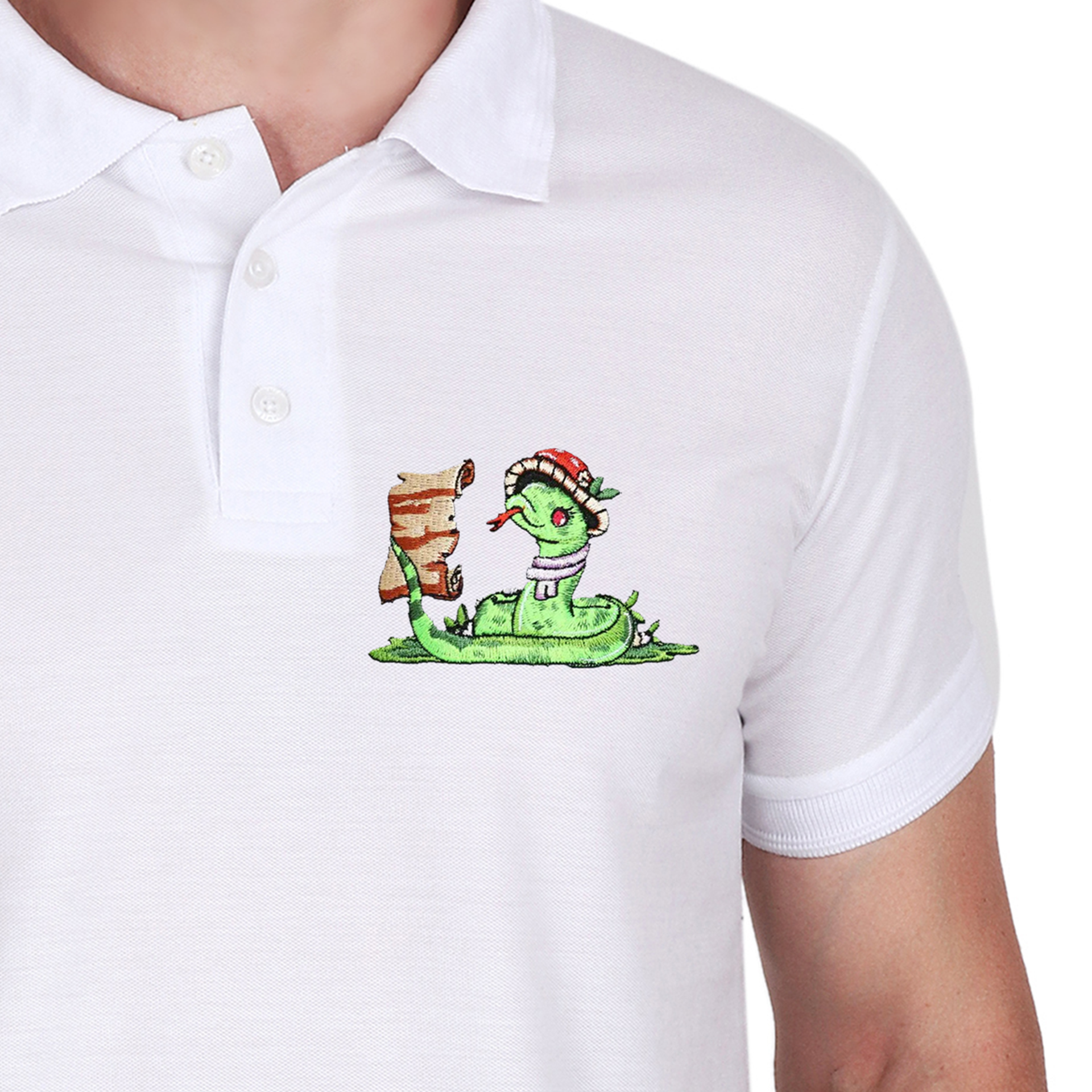 Embroidered T-Shirt - Serpant