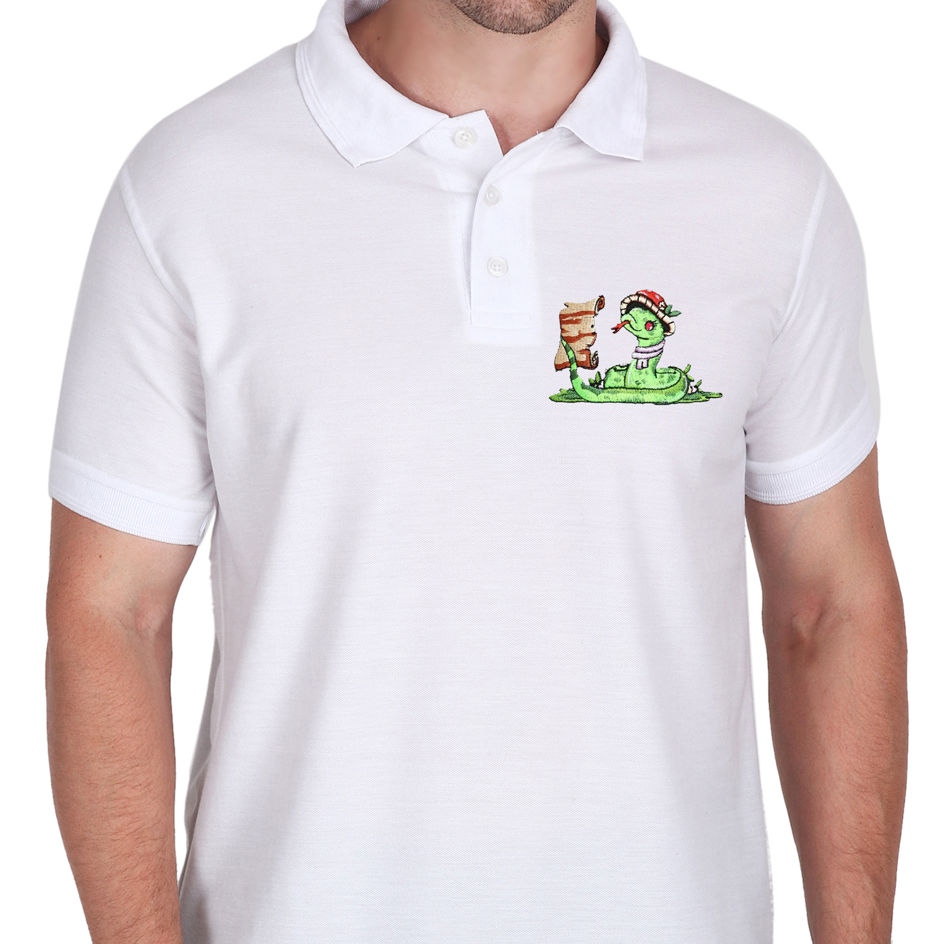 Embroidered T-Shirt - Serpant