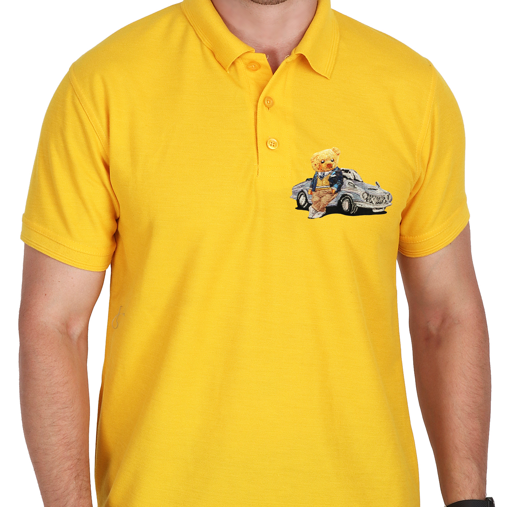 Embroidered T-Shirt - Car bear