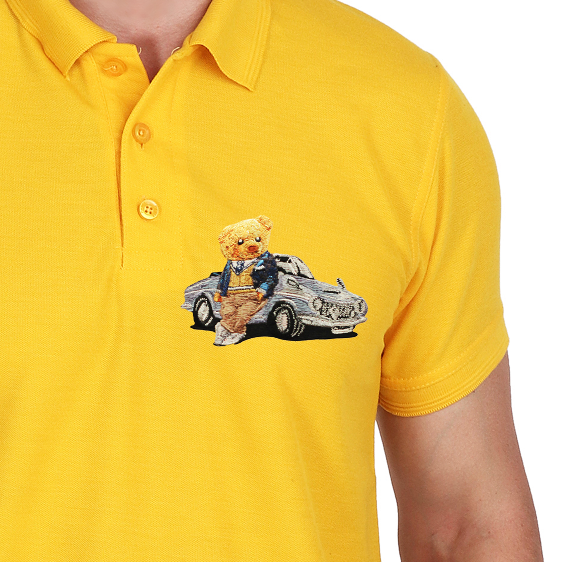 Embroidered T-Shirt - Car bear