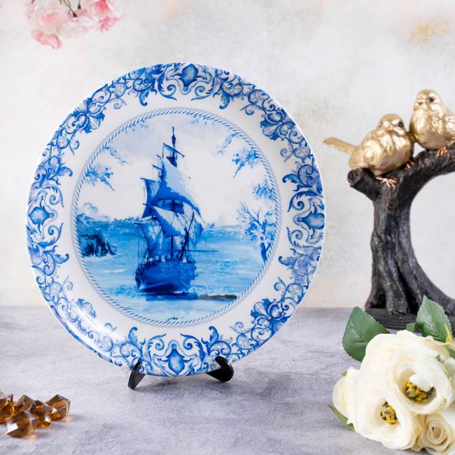 Decorative Wall Plate - Voyage Blue Pottery