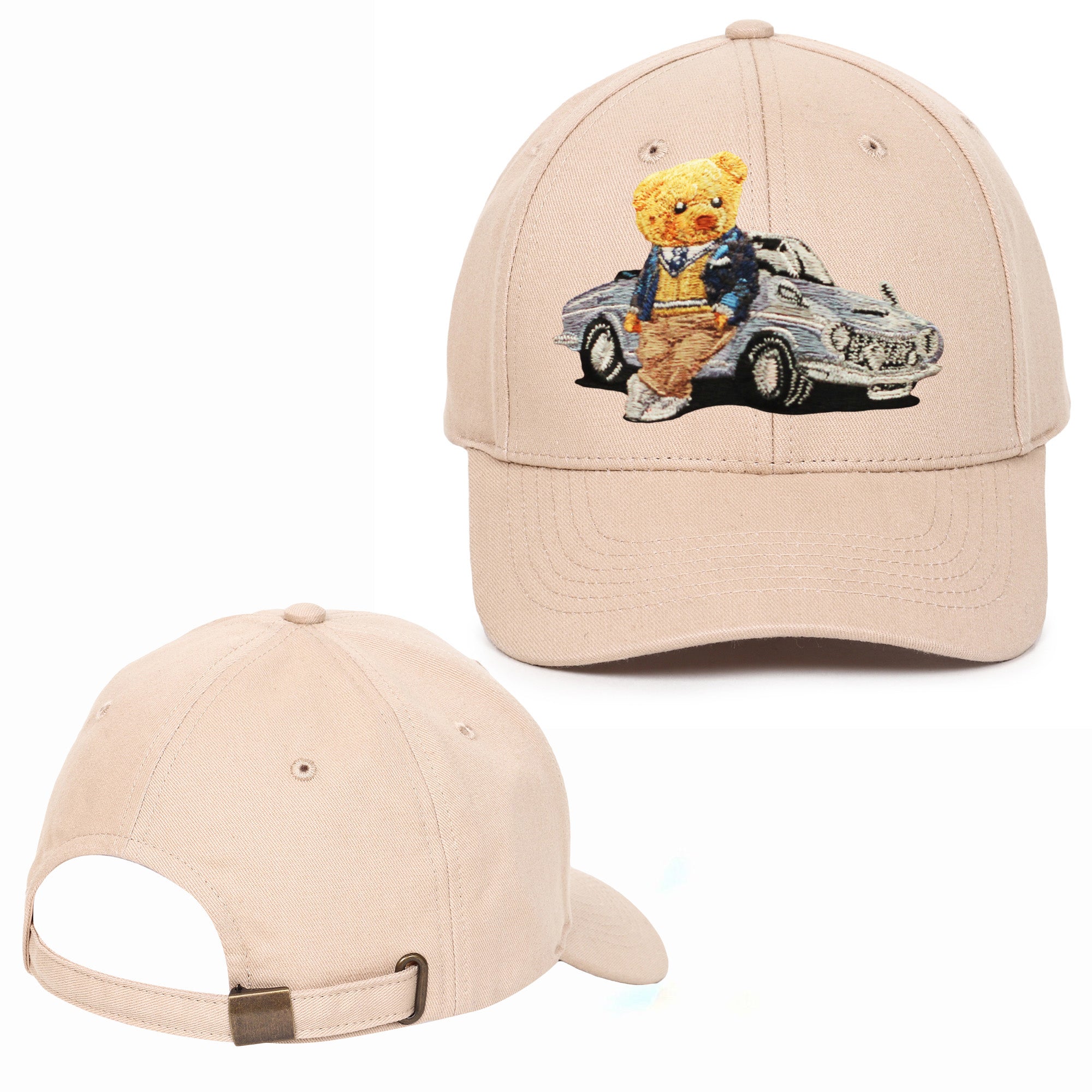 Car Bear Embroidered Baseball Caps