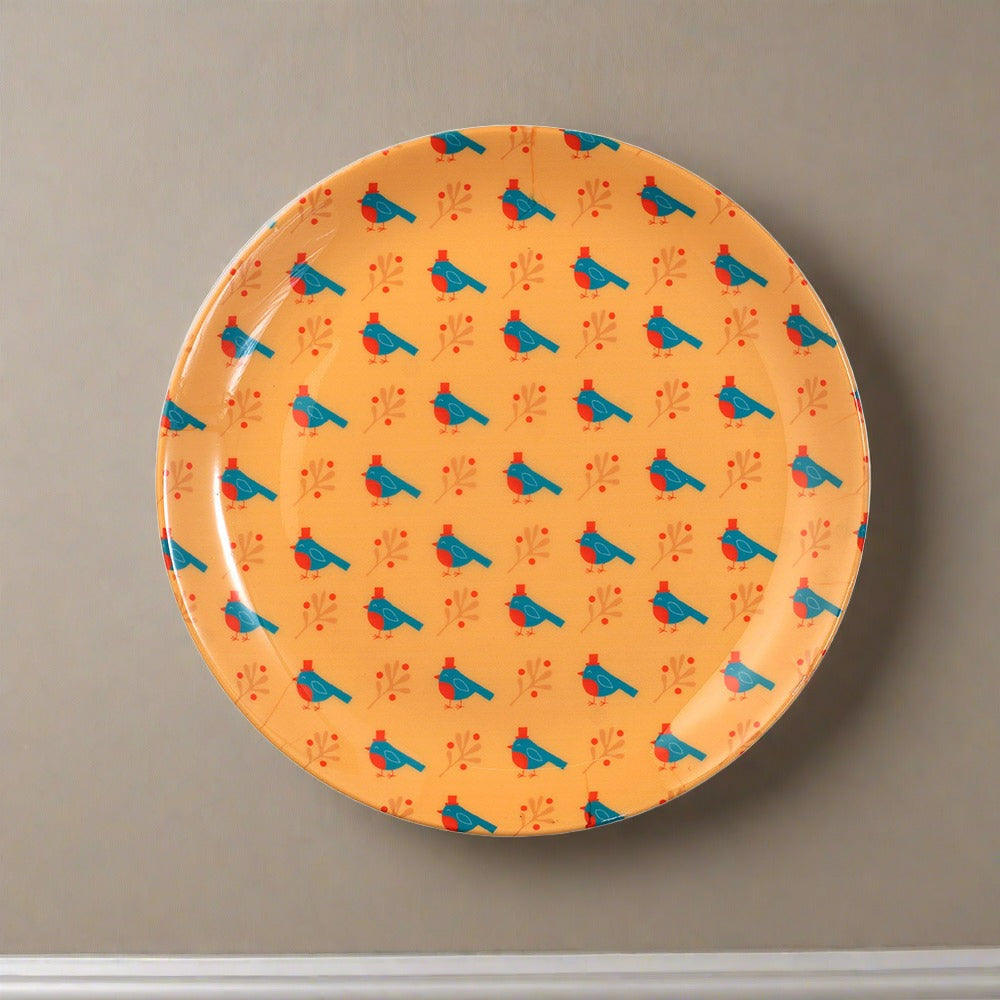 Decorative Wall Plate - Bird Berry Full