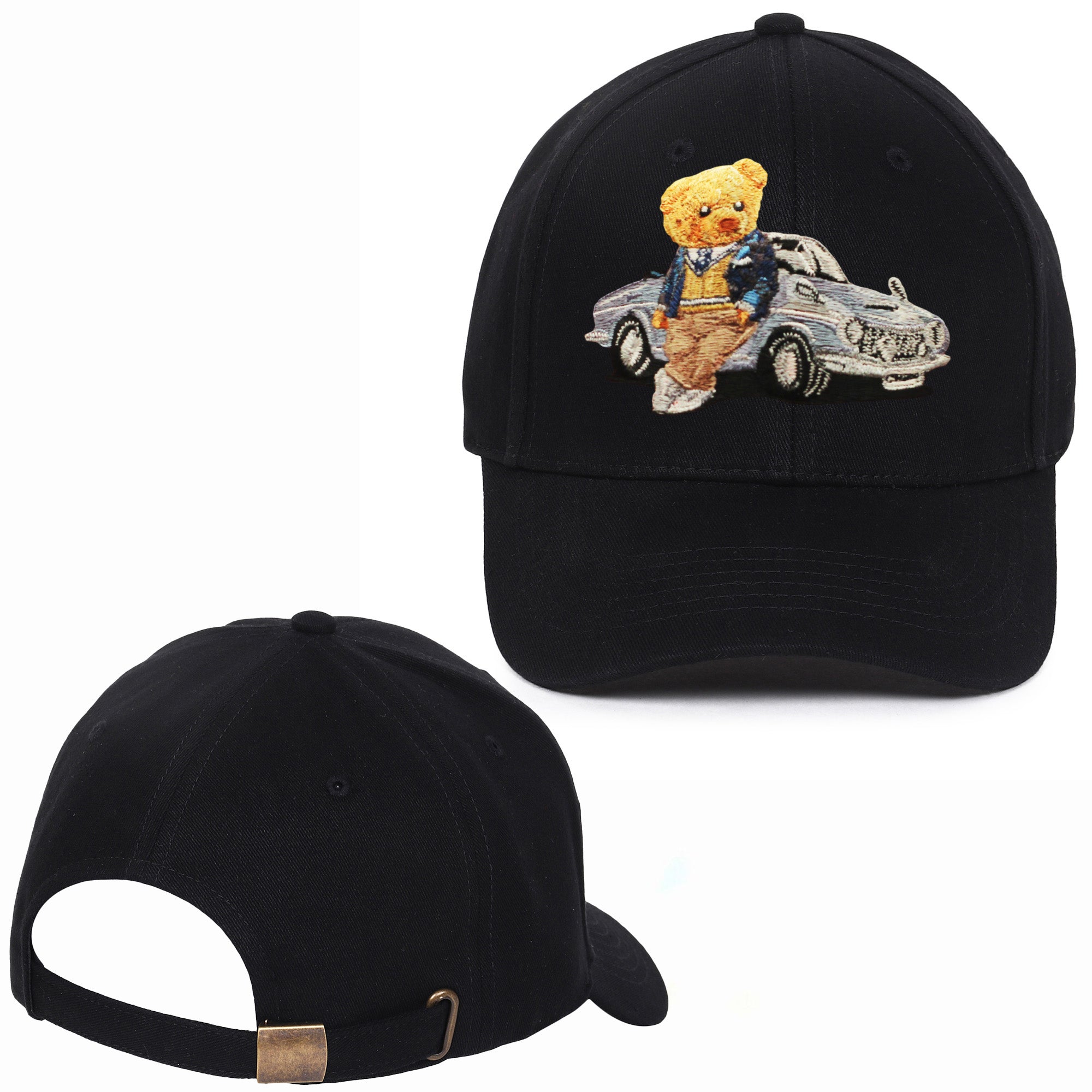Car Bear Embroidered Baseball Caps