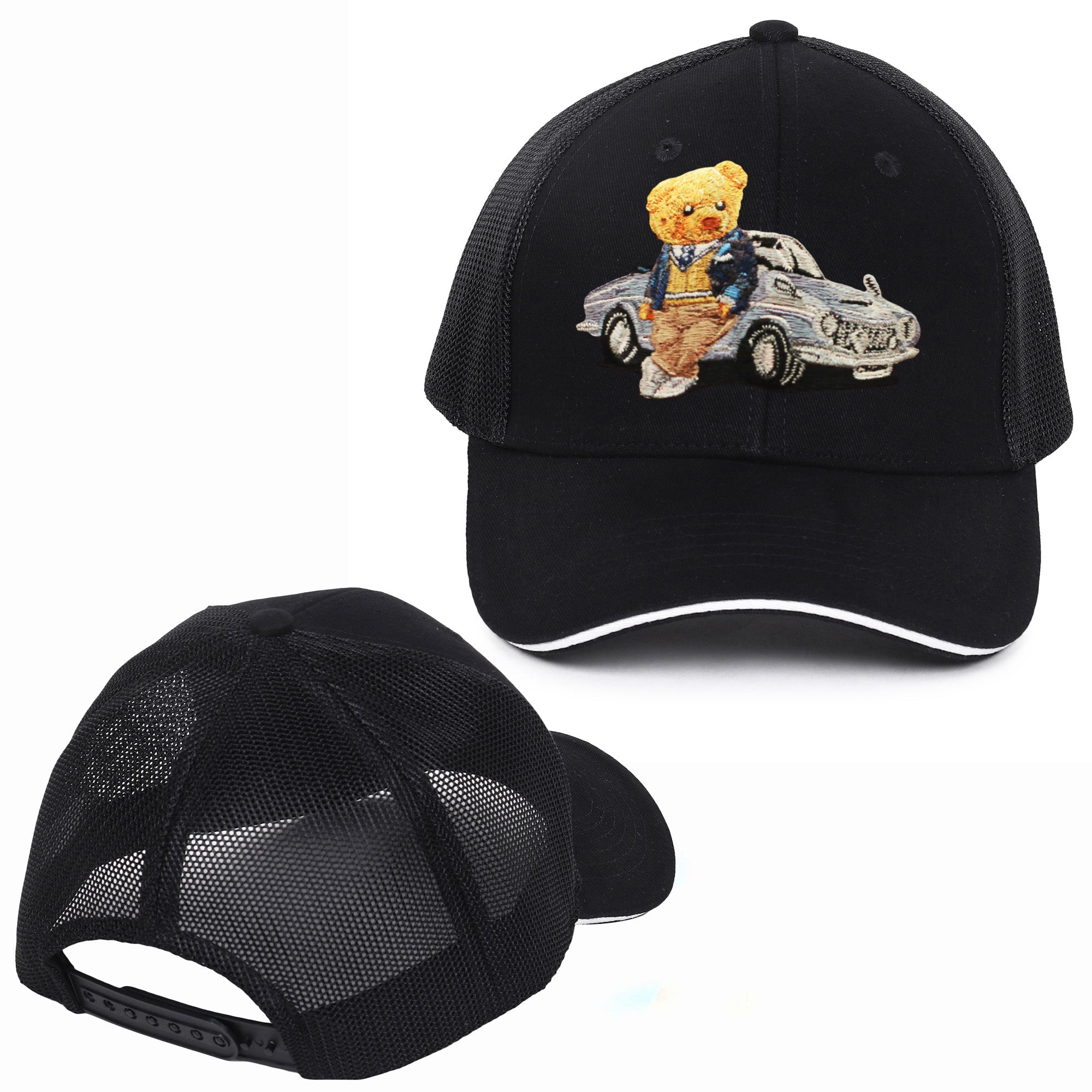 Car Bear Embroidered Baseball Caps