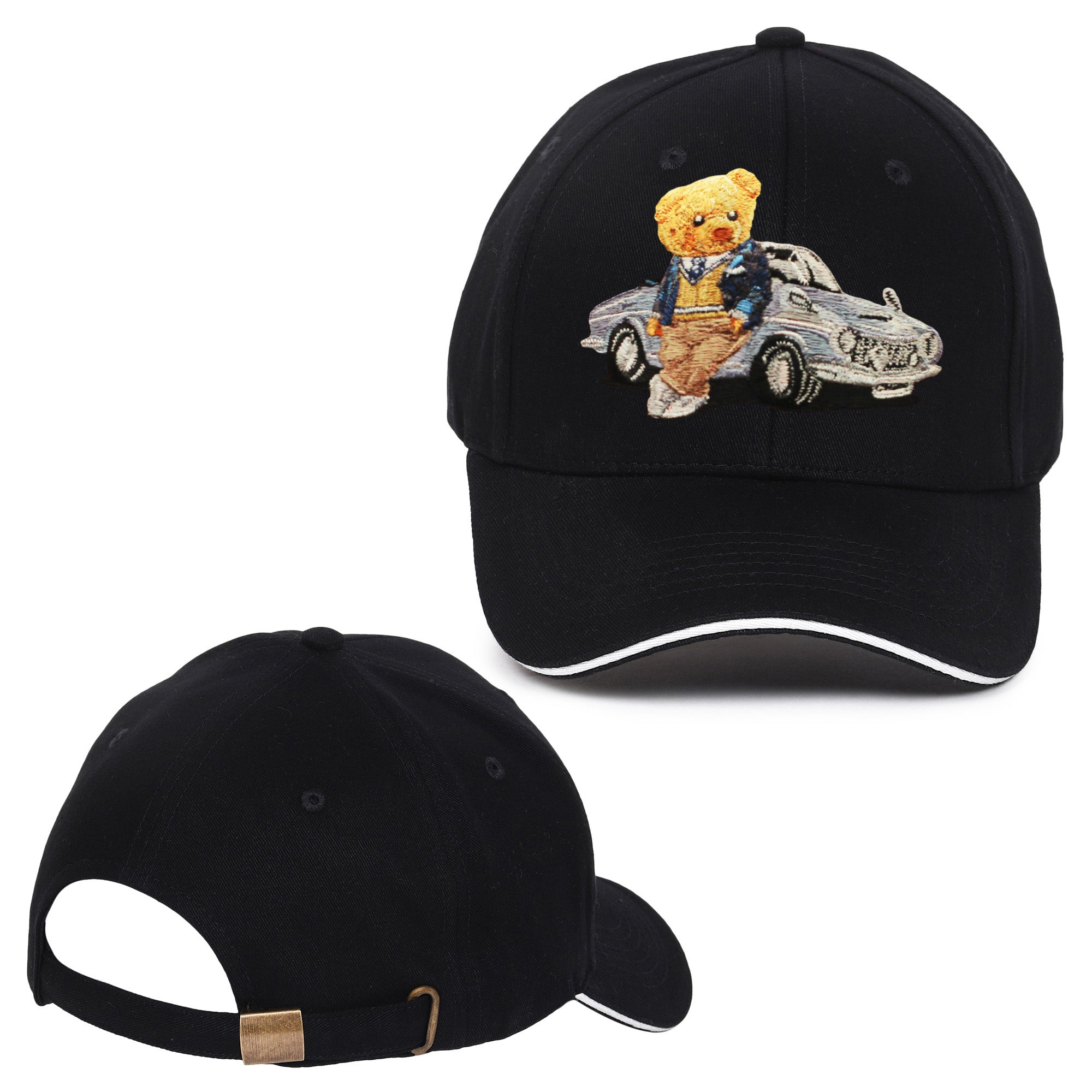 Car Bear Embroidered Baseball Caps