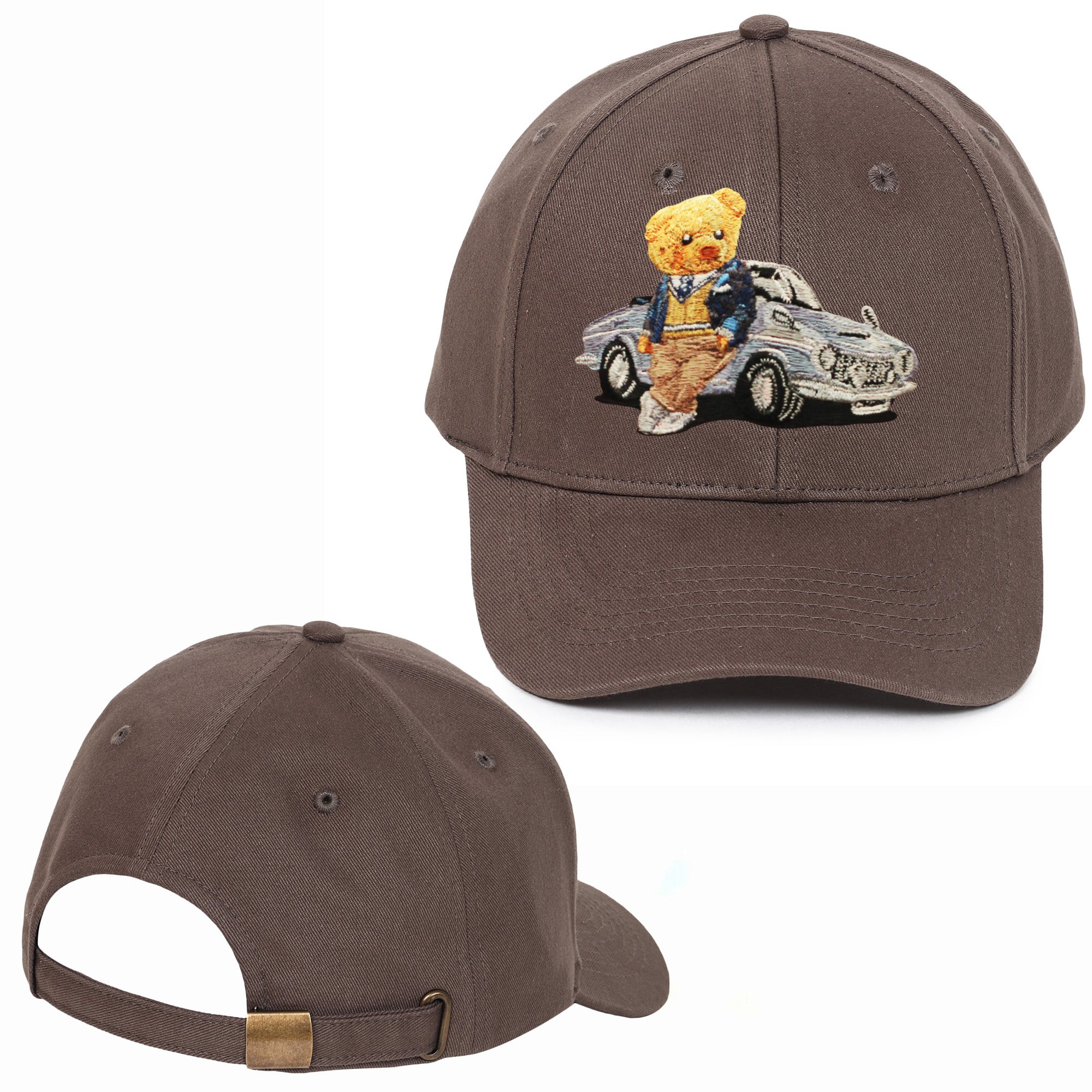 Car Bear Embroidered Baseball Caps