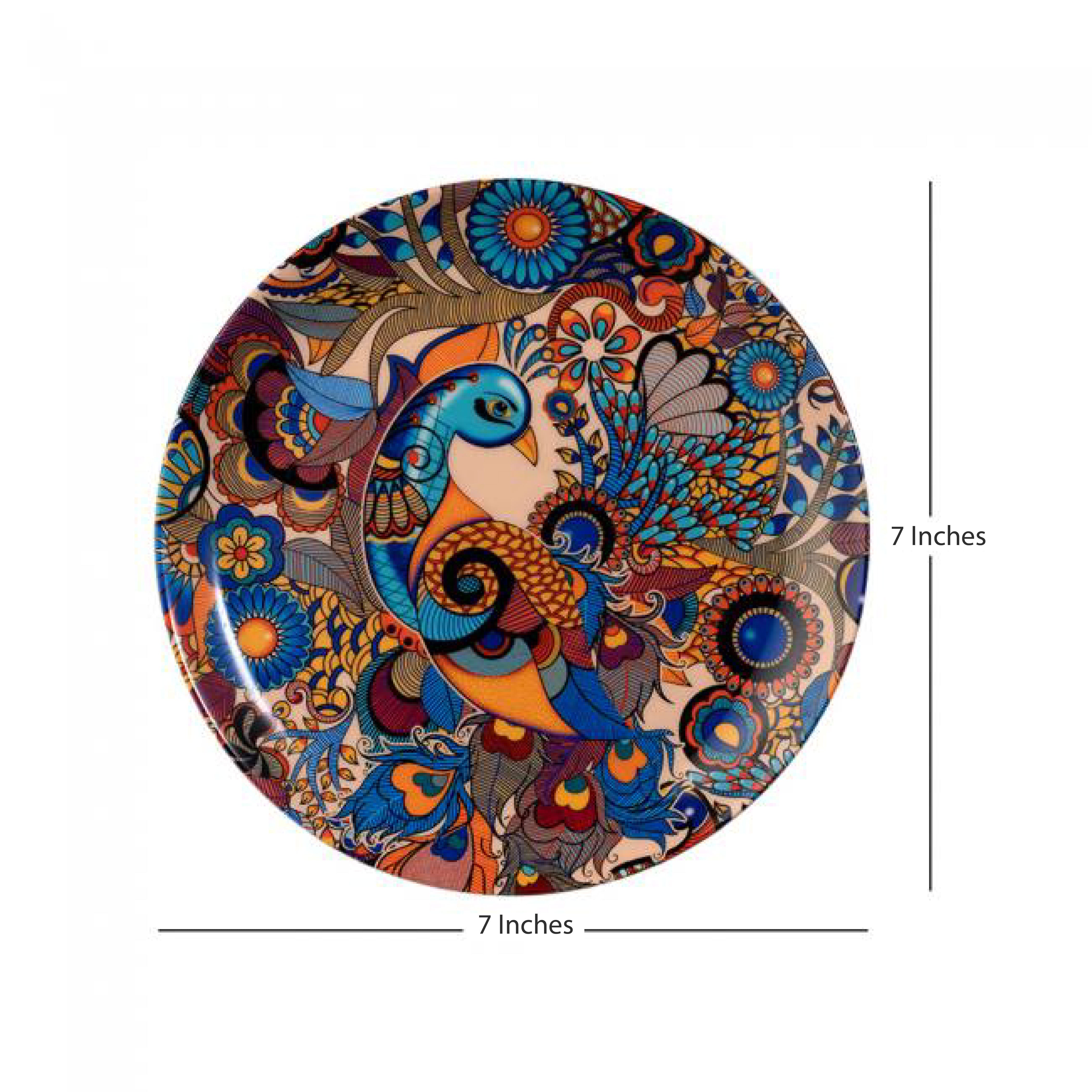 Decorative Wall Plates Combo (Set of 2) - Peacock Admiration