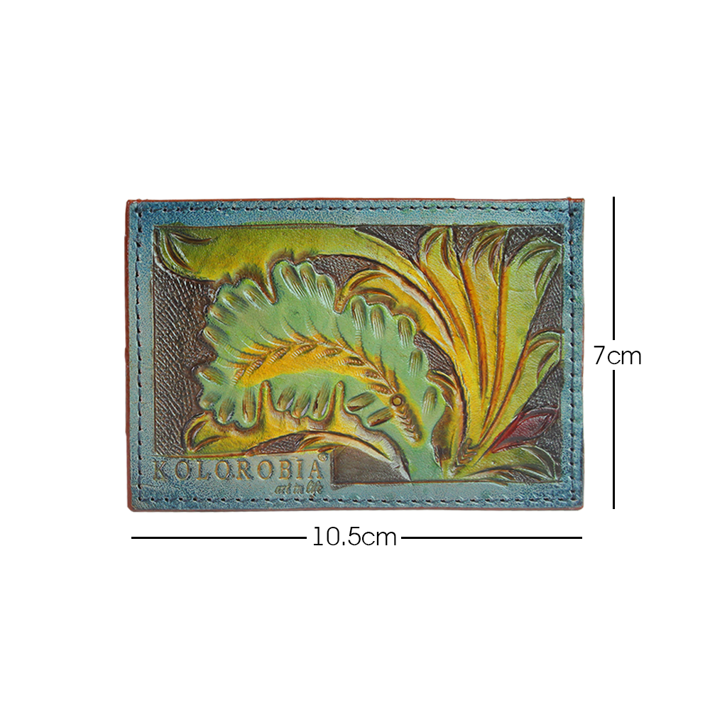 Leather Carved Wallet X Leather Carved Card Holder X Ceramic Mug