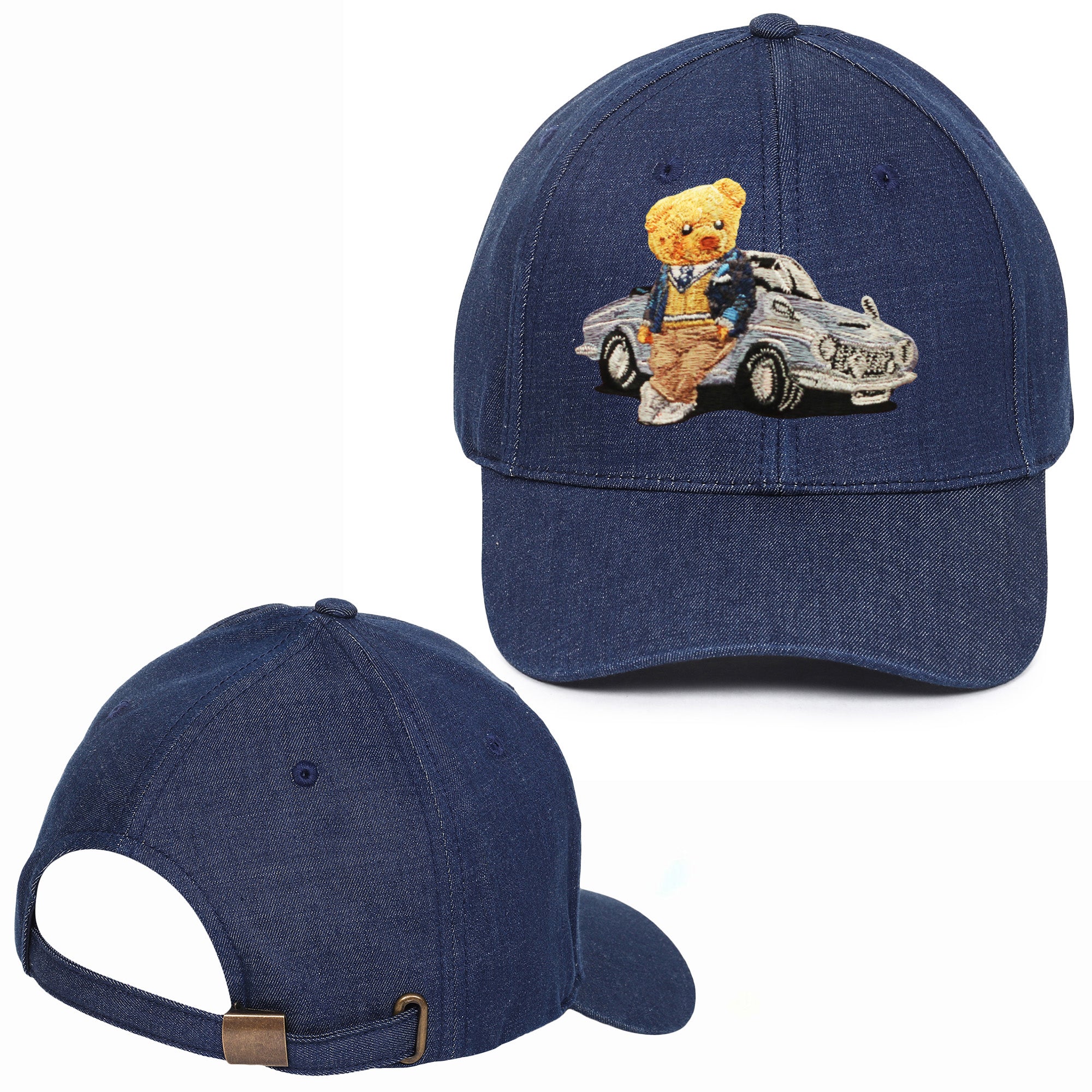 Car Bear Embroidered Baseball Caps