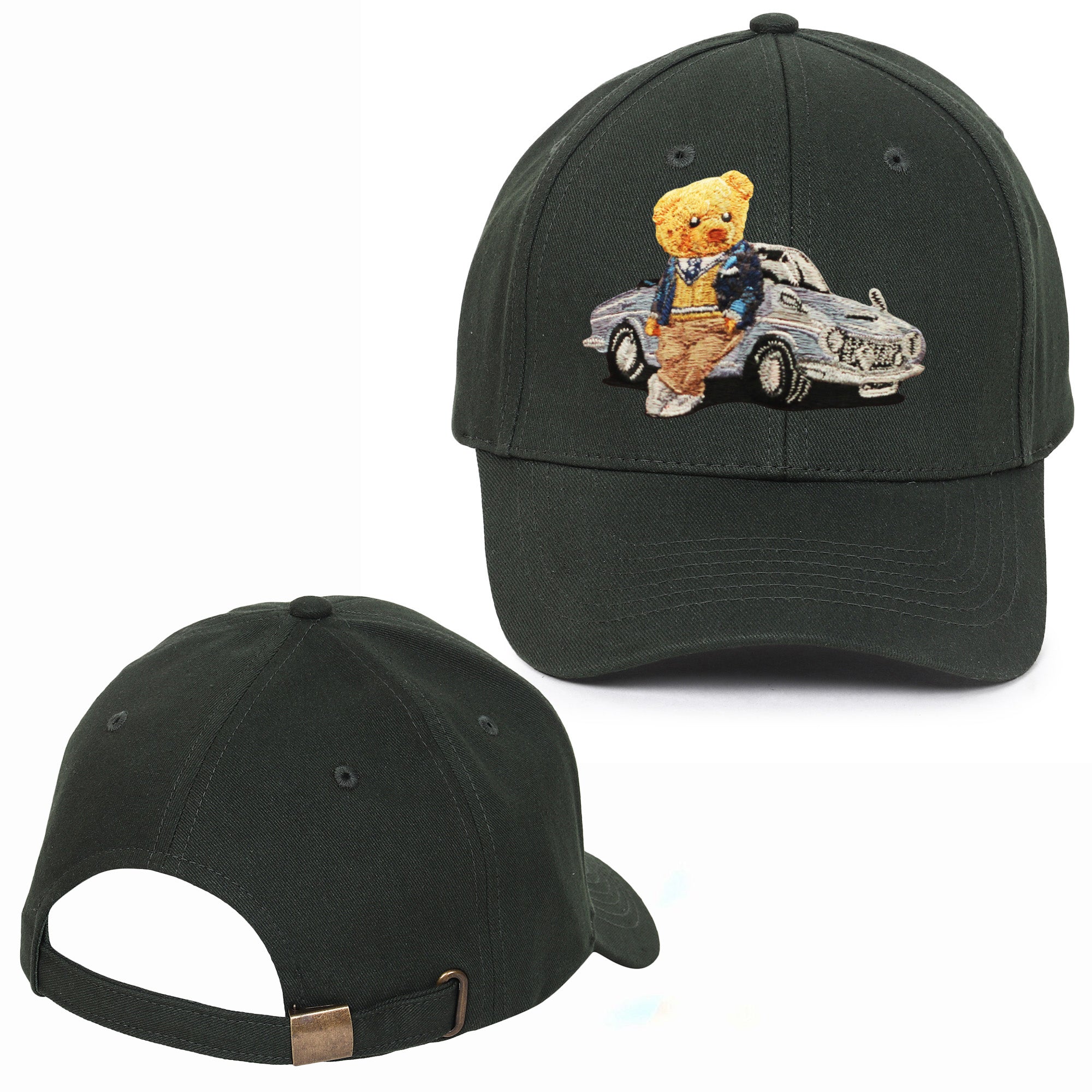 Car Bear Embroidered Baseball Caps