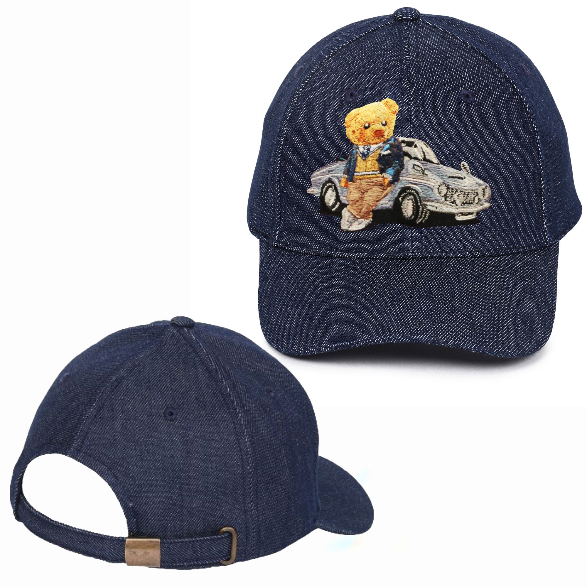 Car Bear Embroidered Baseball Caps