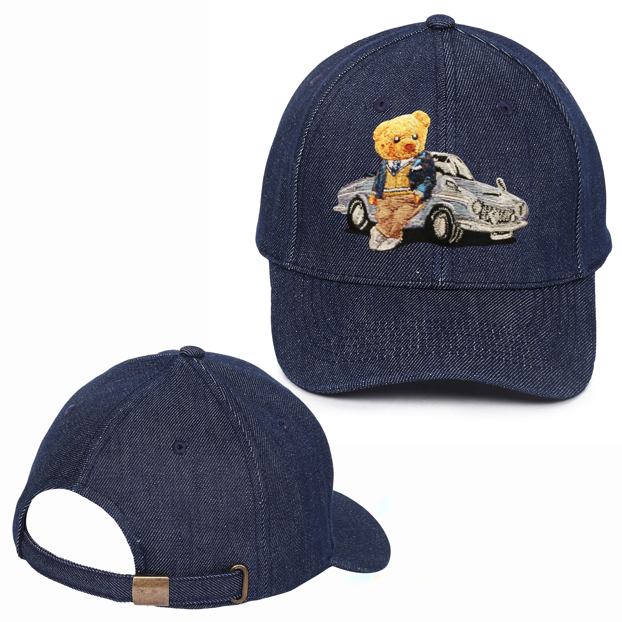 Car Bear Embroidered Baseball Caps
