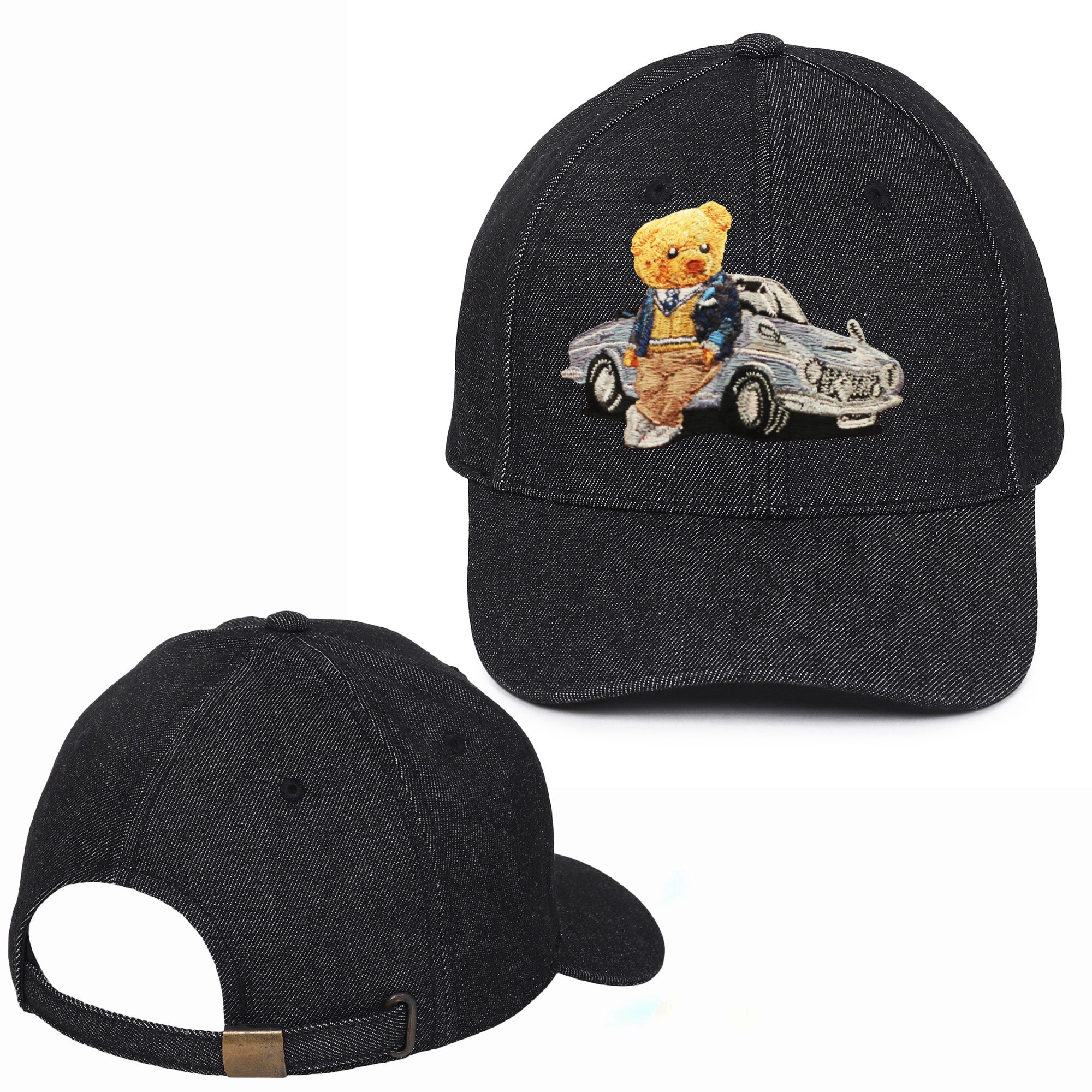 Car Bear Embroidered Baseball Caps