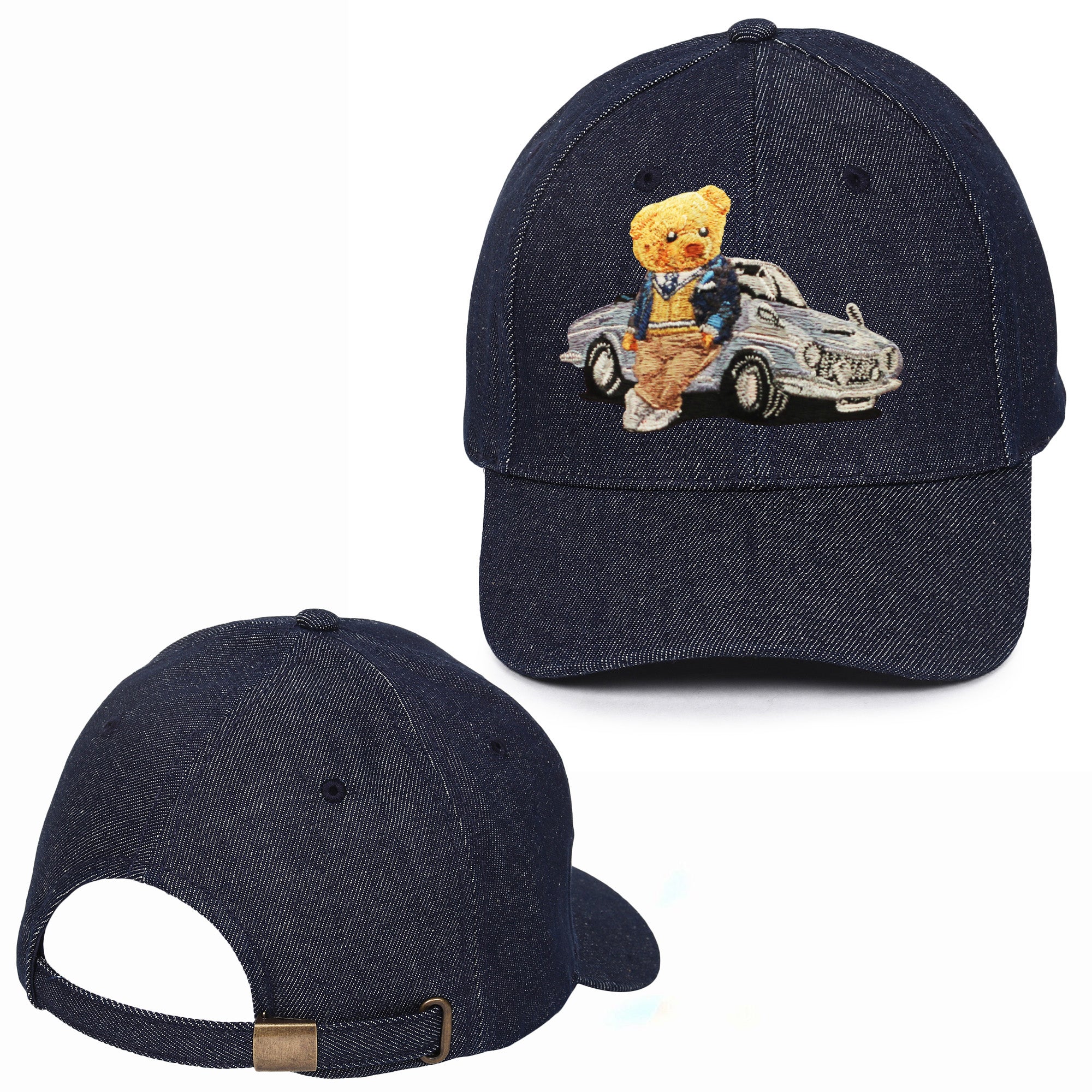 Car Bear Embroidered Baseball Caps
