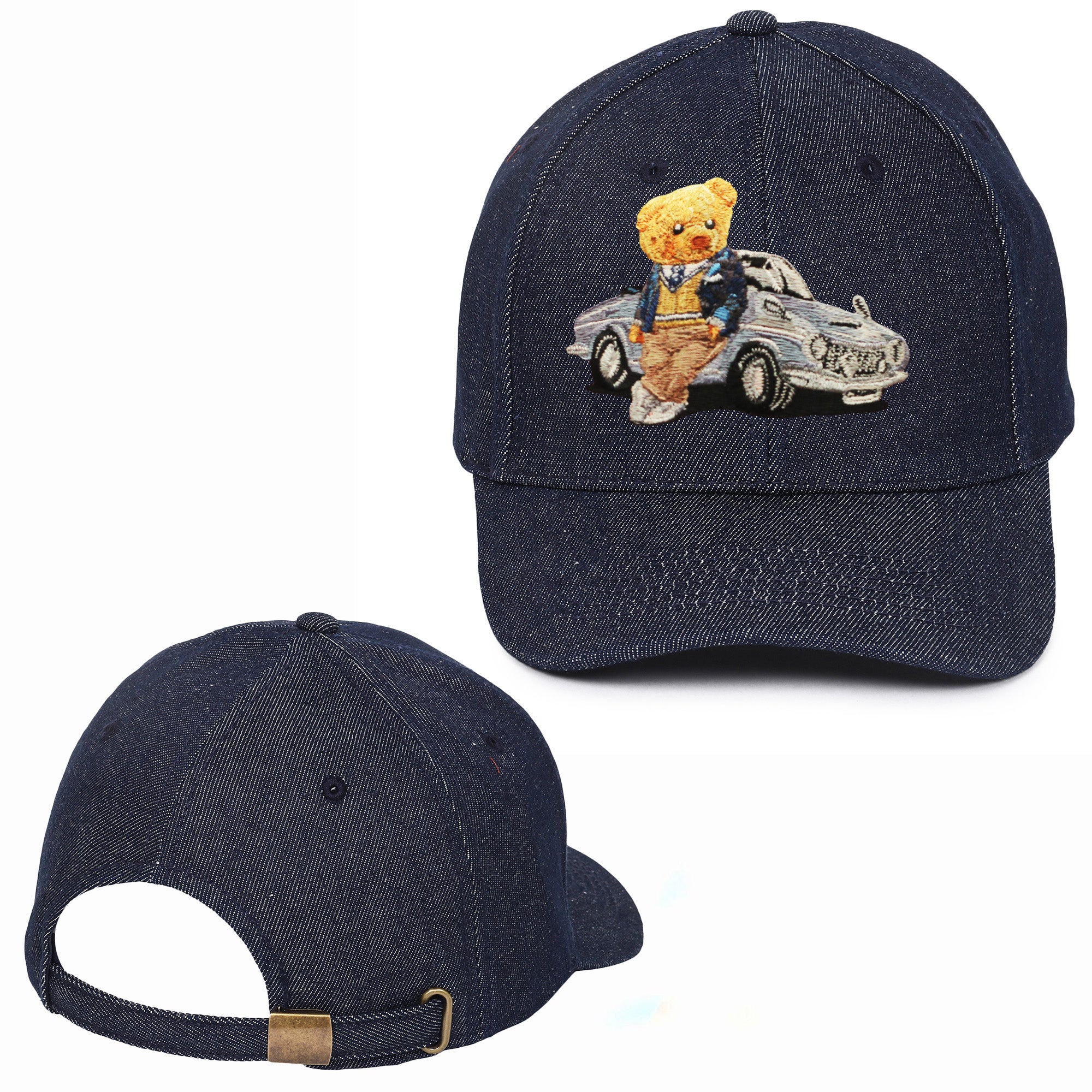 Car Bear Embroidered Baseball Caps