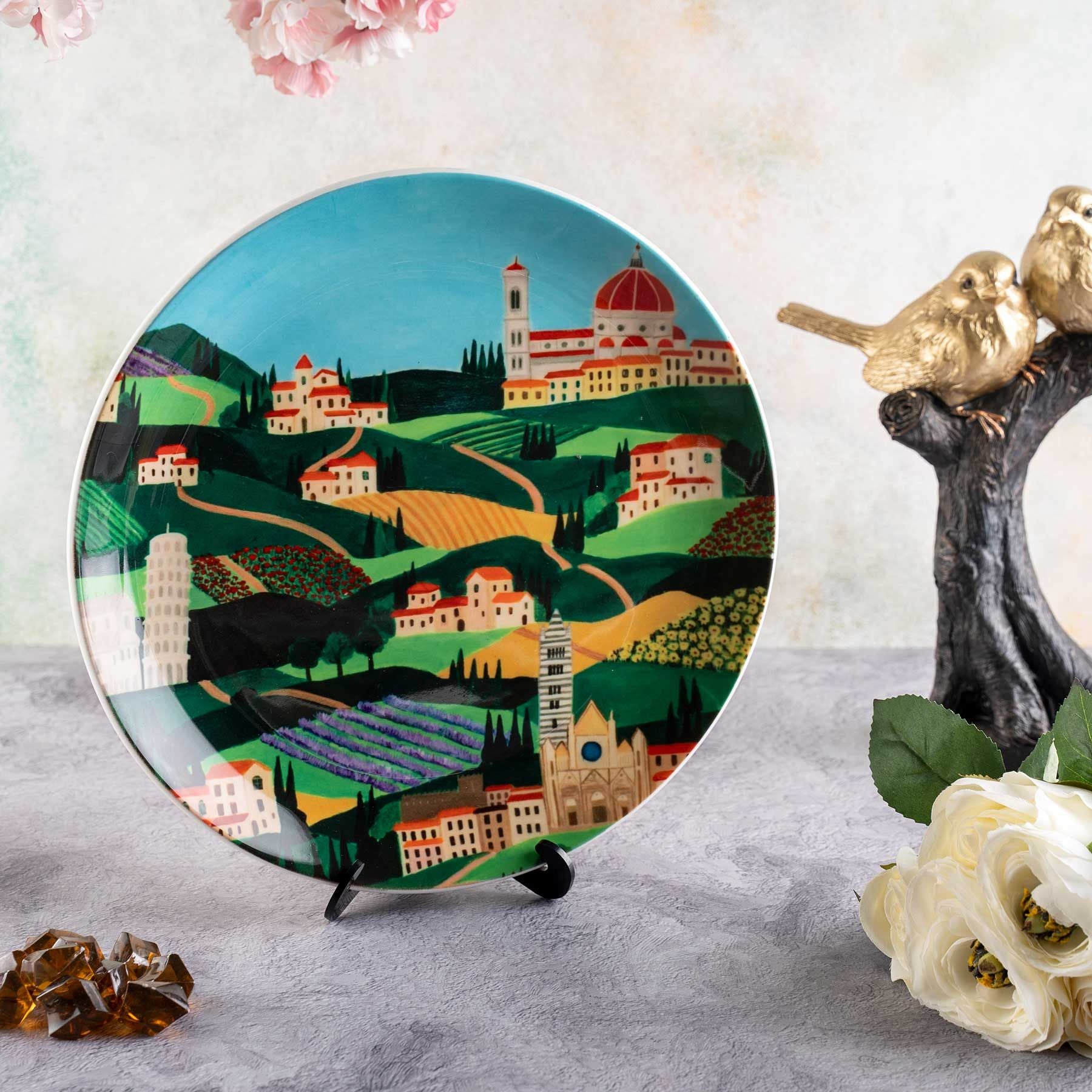 Decorative Wall Plates -Taking a stroll in tuscany